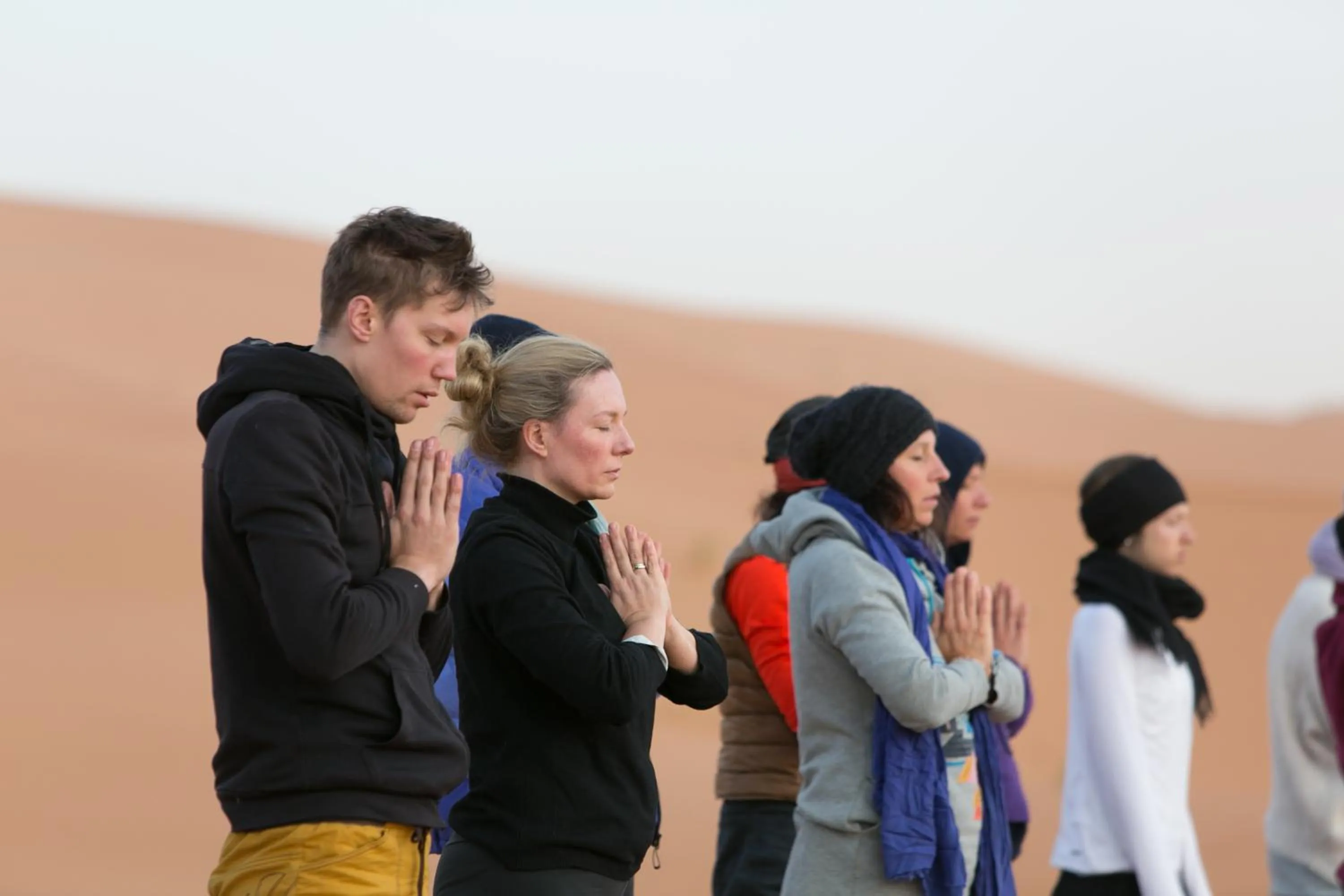 People in Sahara wellness camp