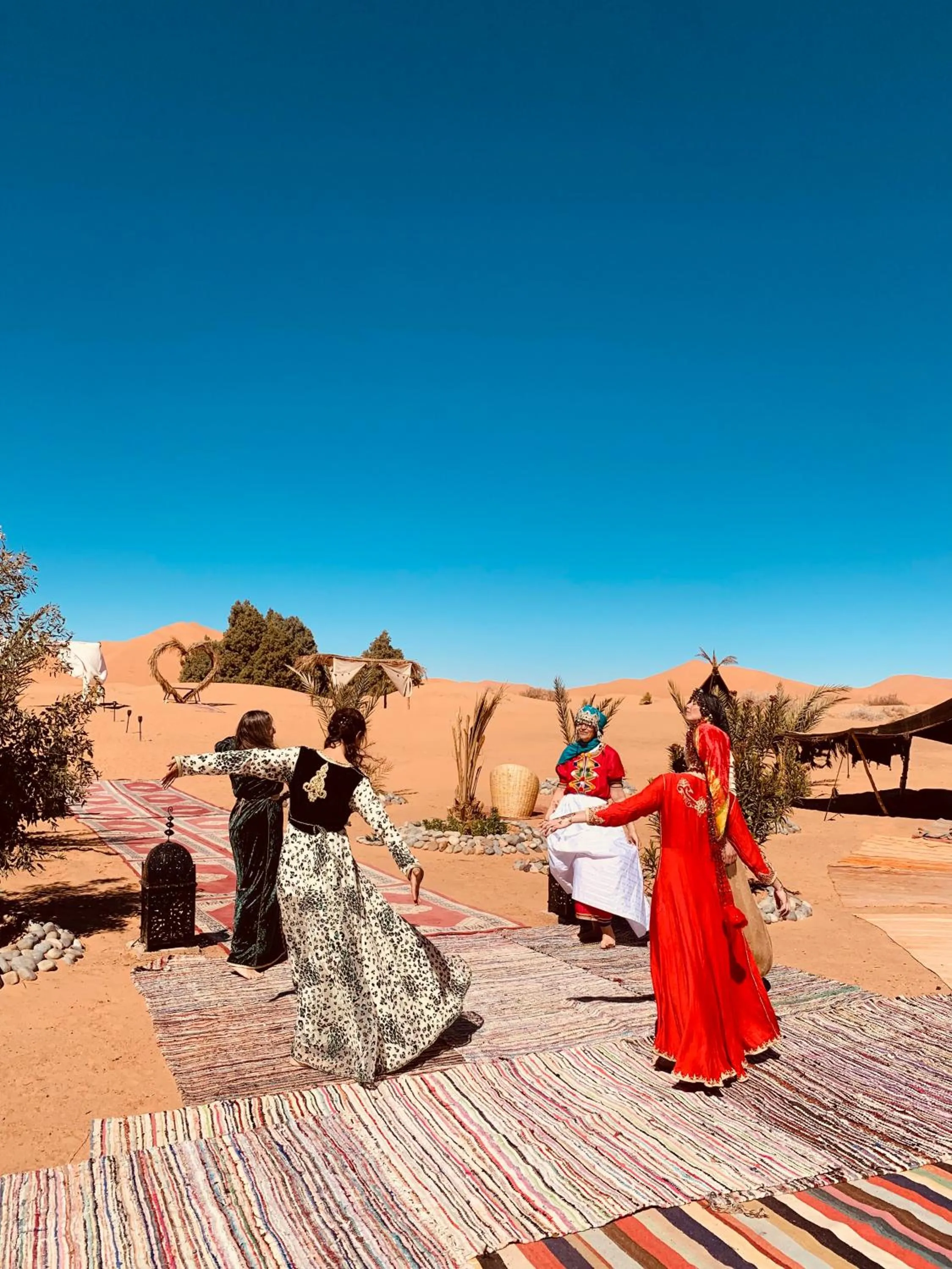 group of guests in Sahara wellness camp