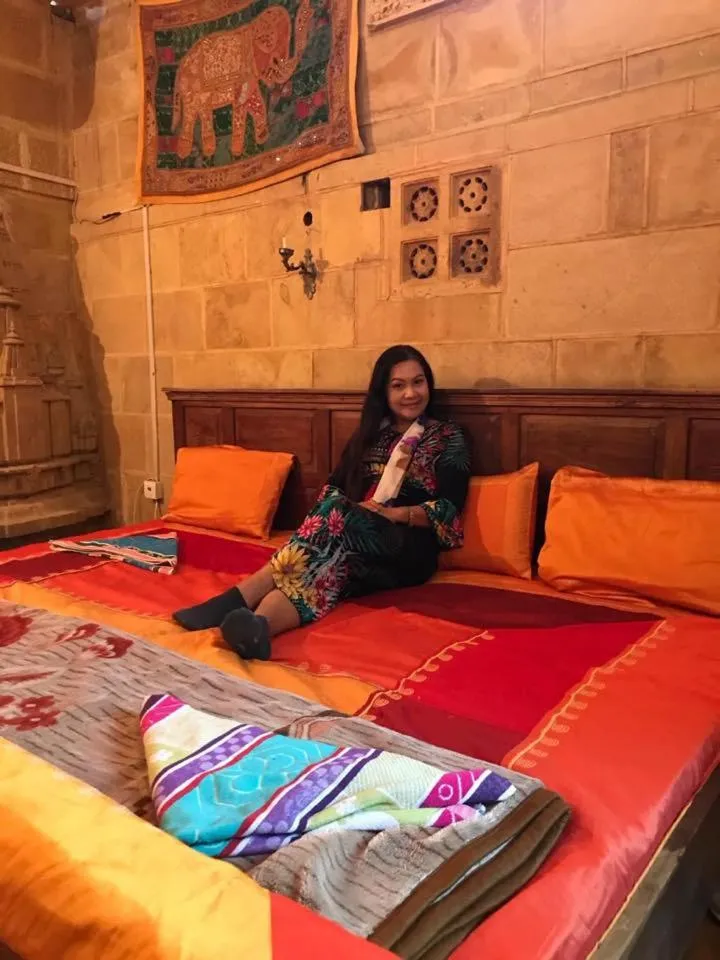 Bed in Hotel Deep Mahal