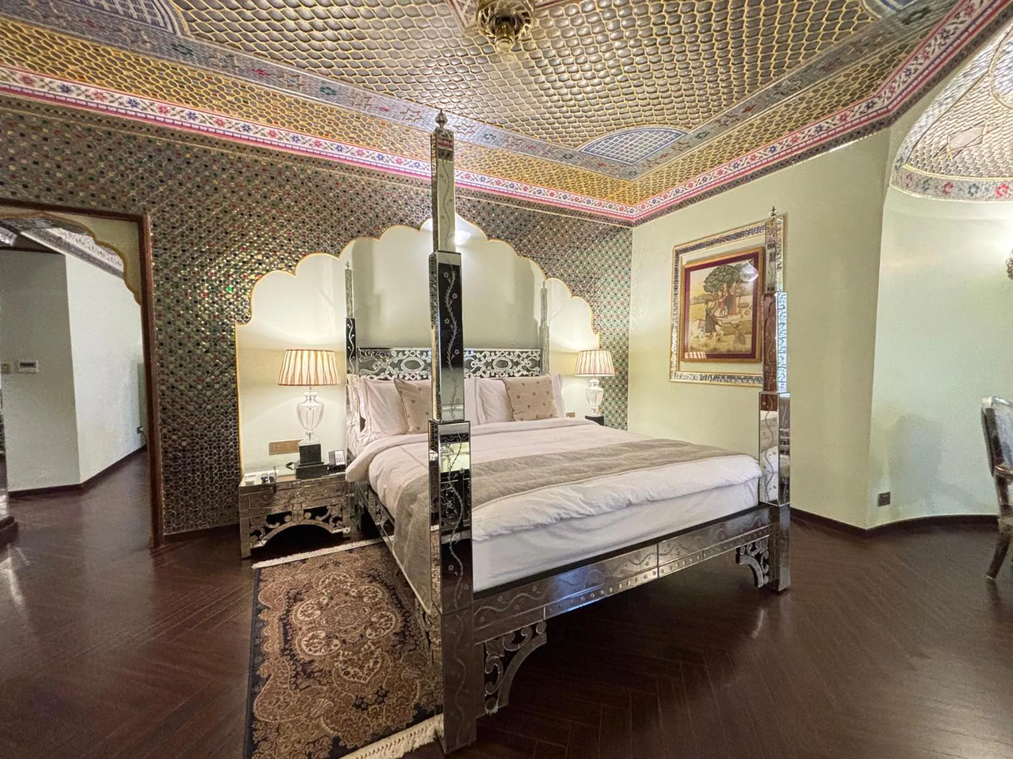 Bed in Fort Rajwada,Jaisalmer