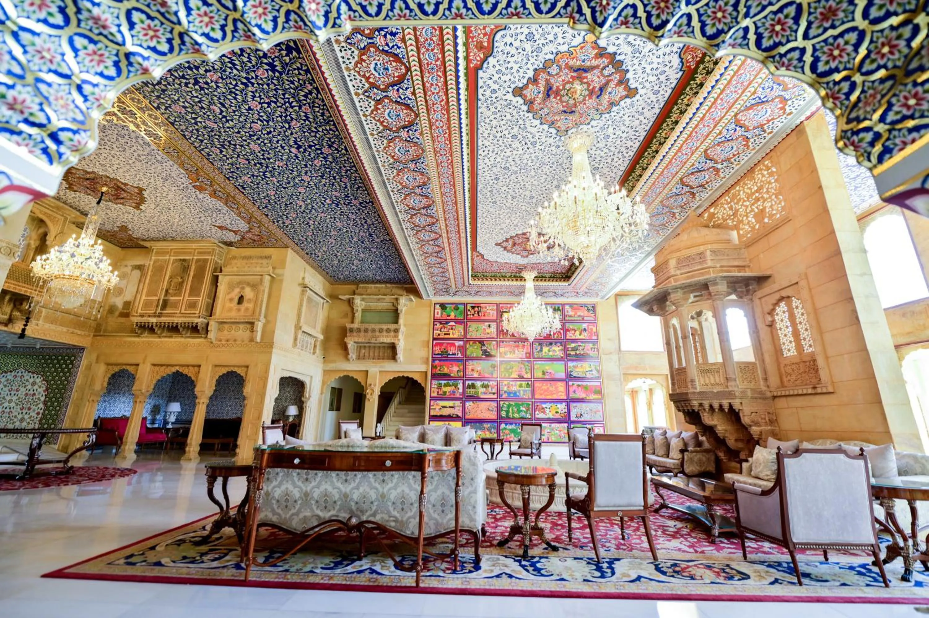 Lobby or reception in Fort Rajwada,Jaisalmer