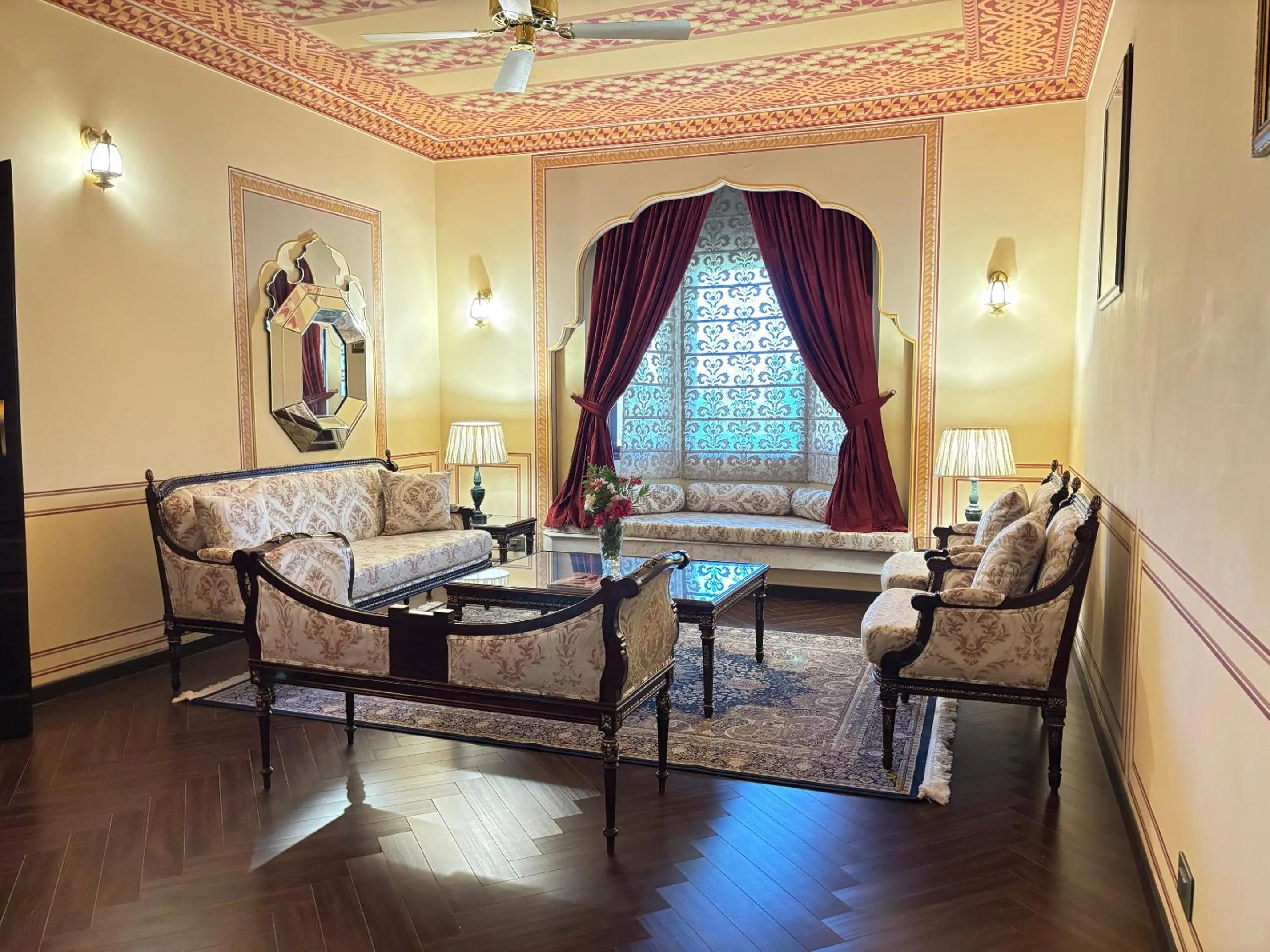 Living room in Fort Rajwada,Jaisalmer