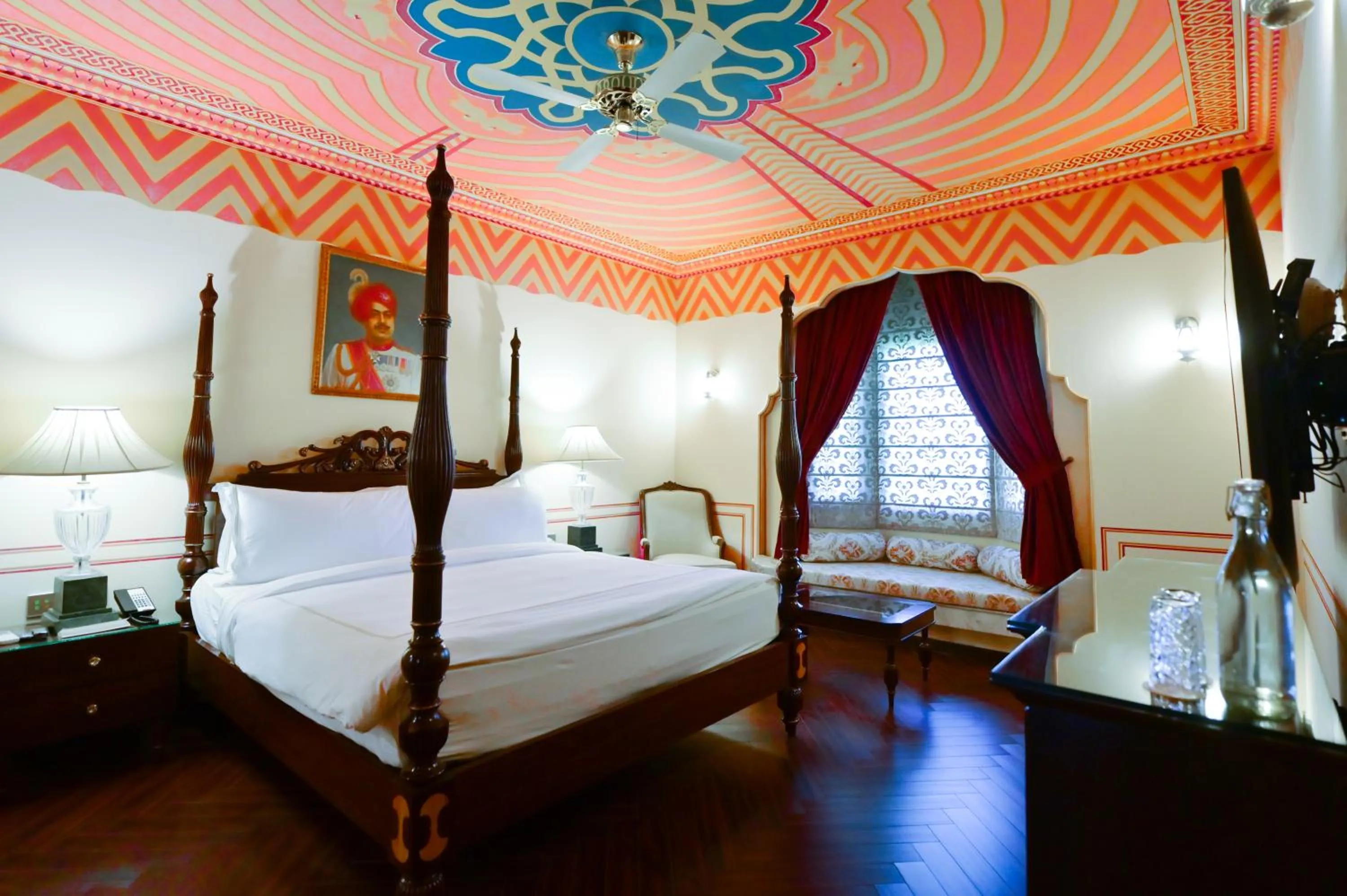 Bed in Fort Rajwada,Jaisalmer