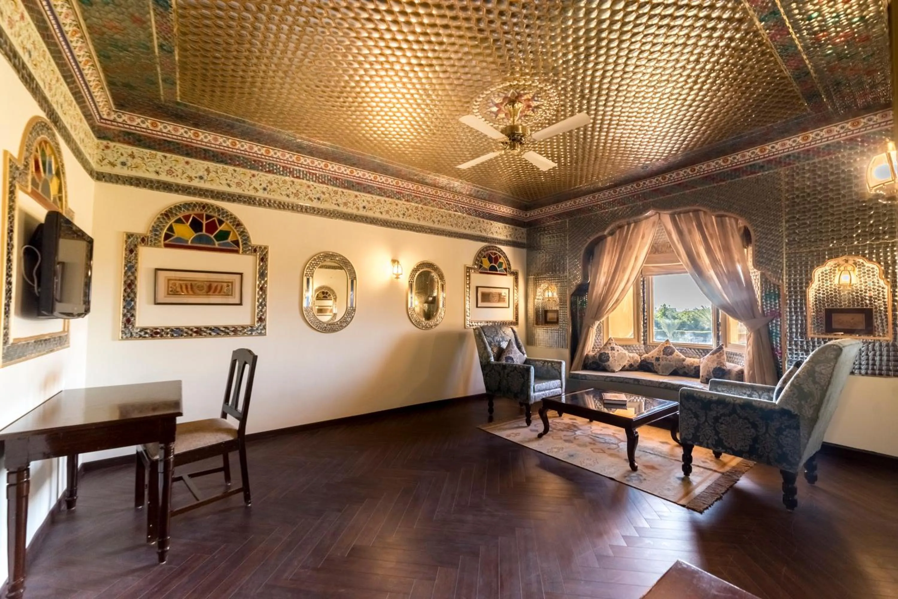 Living room in Fort Rajwada,Jaisalmer