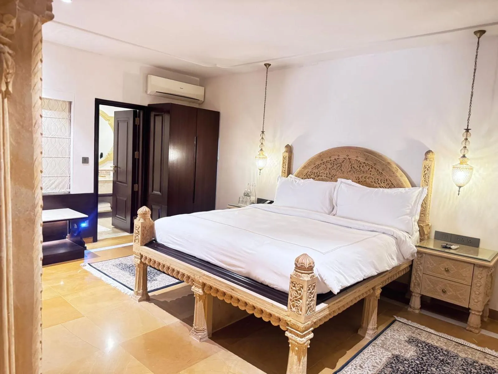 Bed in Fort Rajwada,Jaisalmer