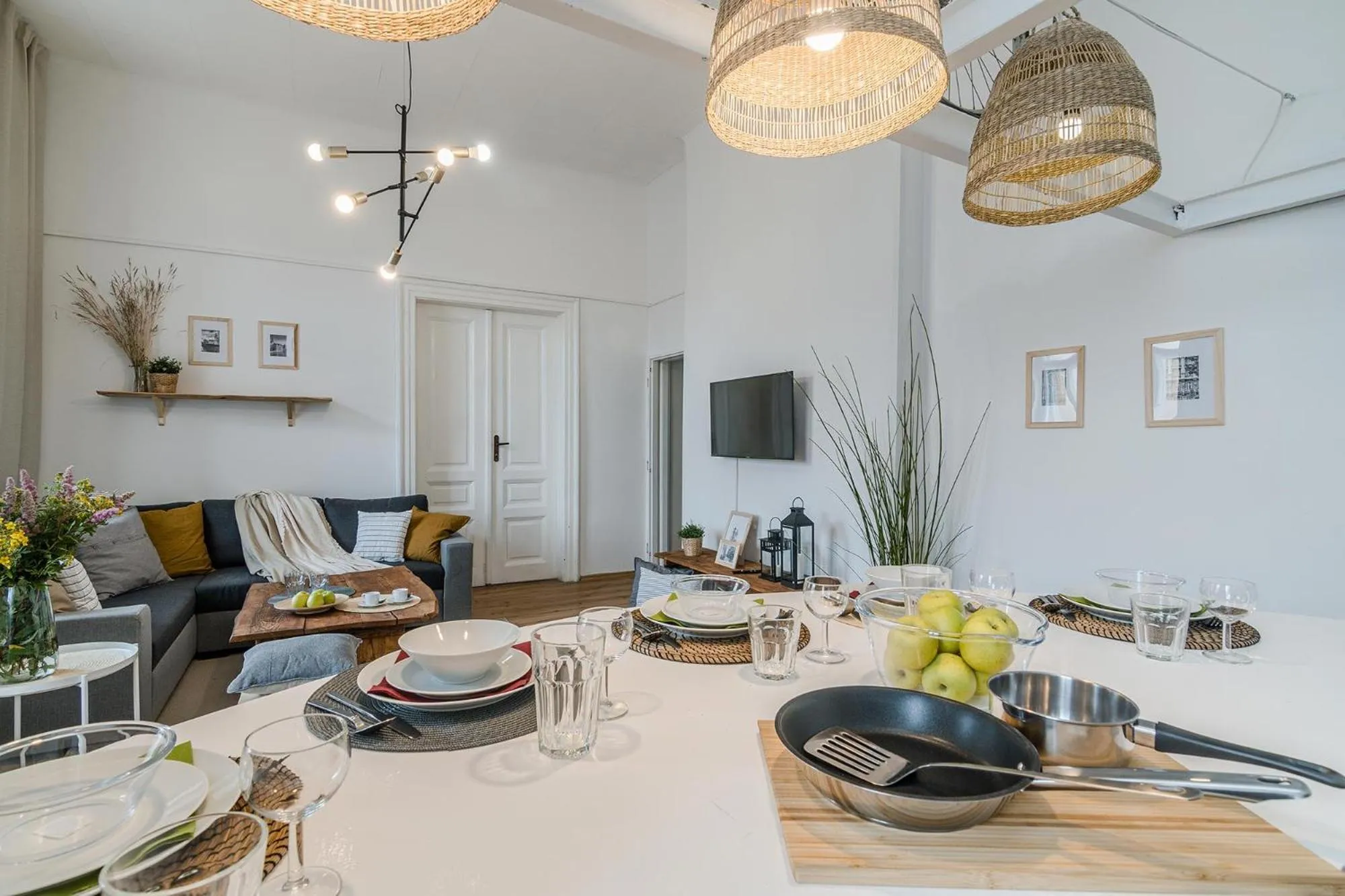 Living room in Historic Centre Prague Apartments by Michal&Friends