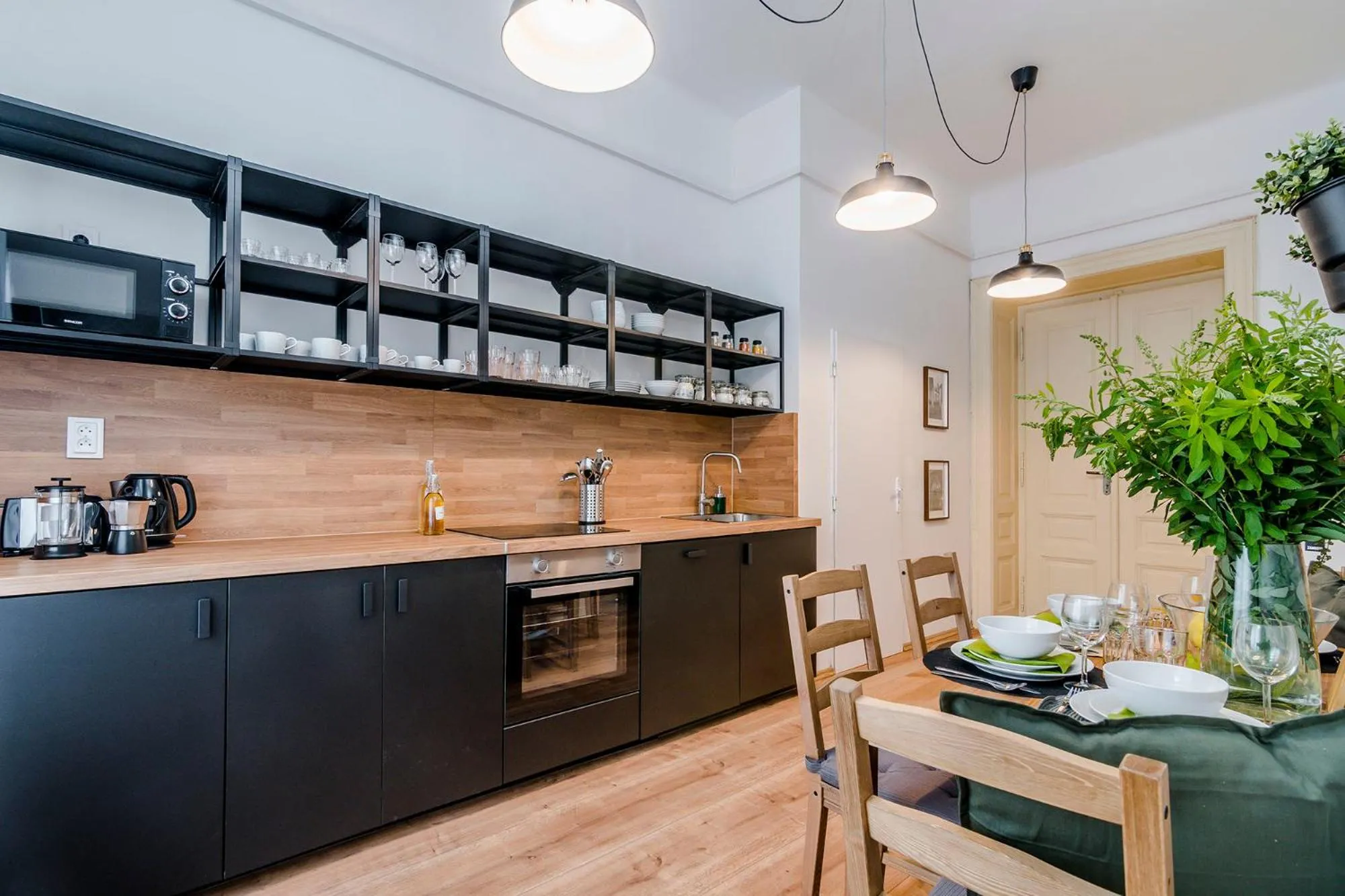 kitchen in Historic Centre Prague Apartments by Michal&Friends