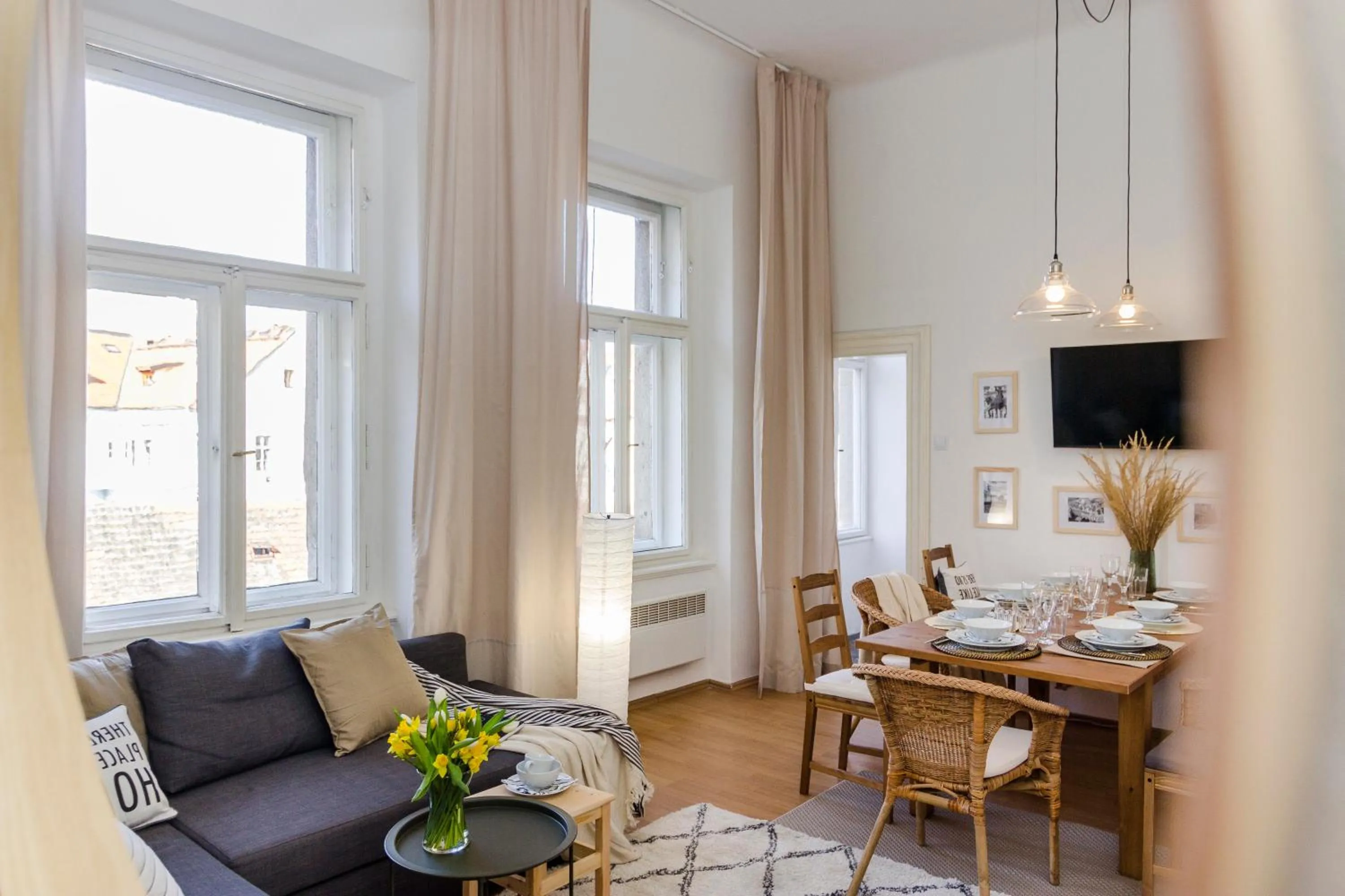 Living room in Historic Centre Prague Apartments by Michal&Friends