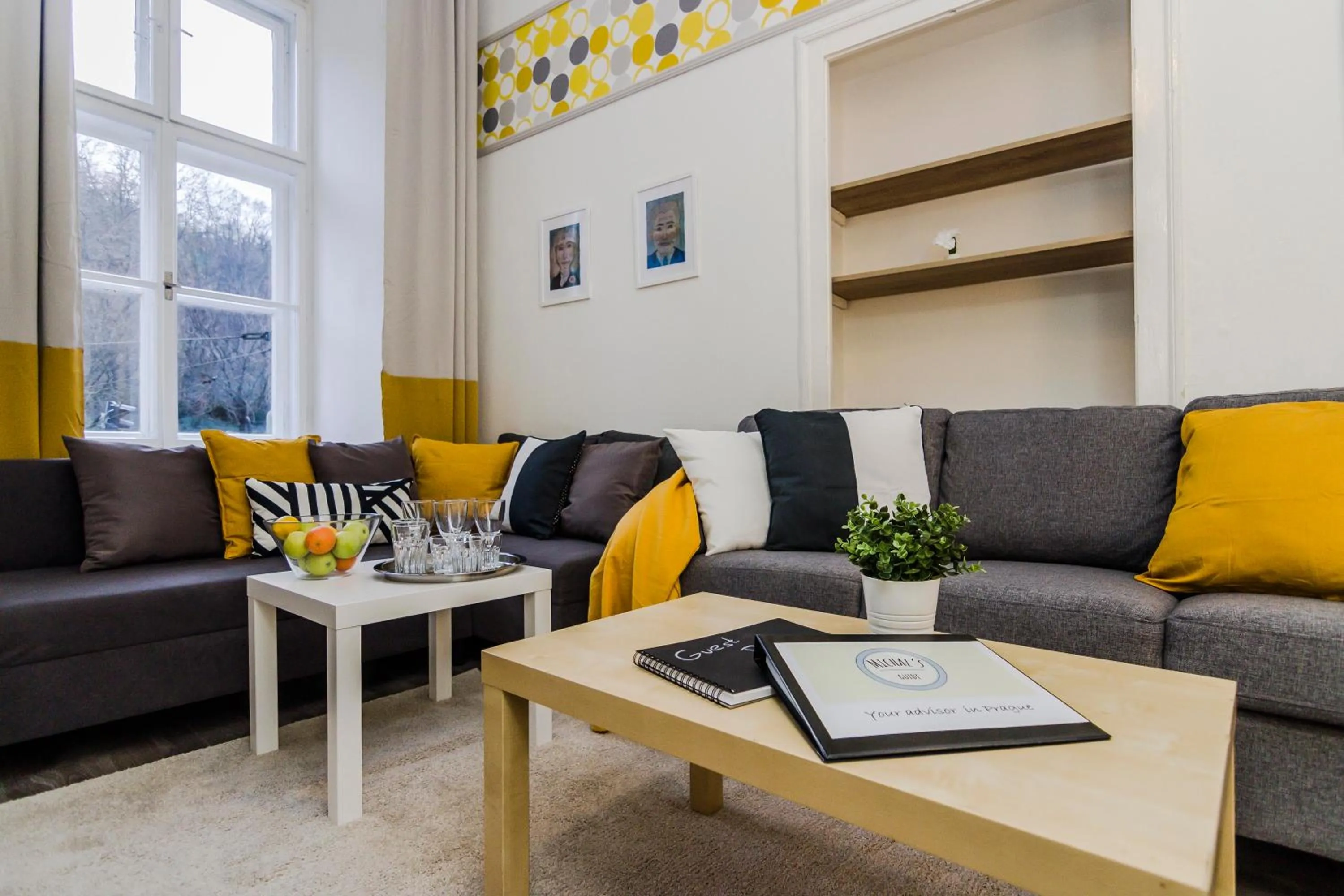 Seating area in Historic Centre Prague Apartments by Michal&Friends