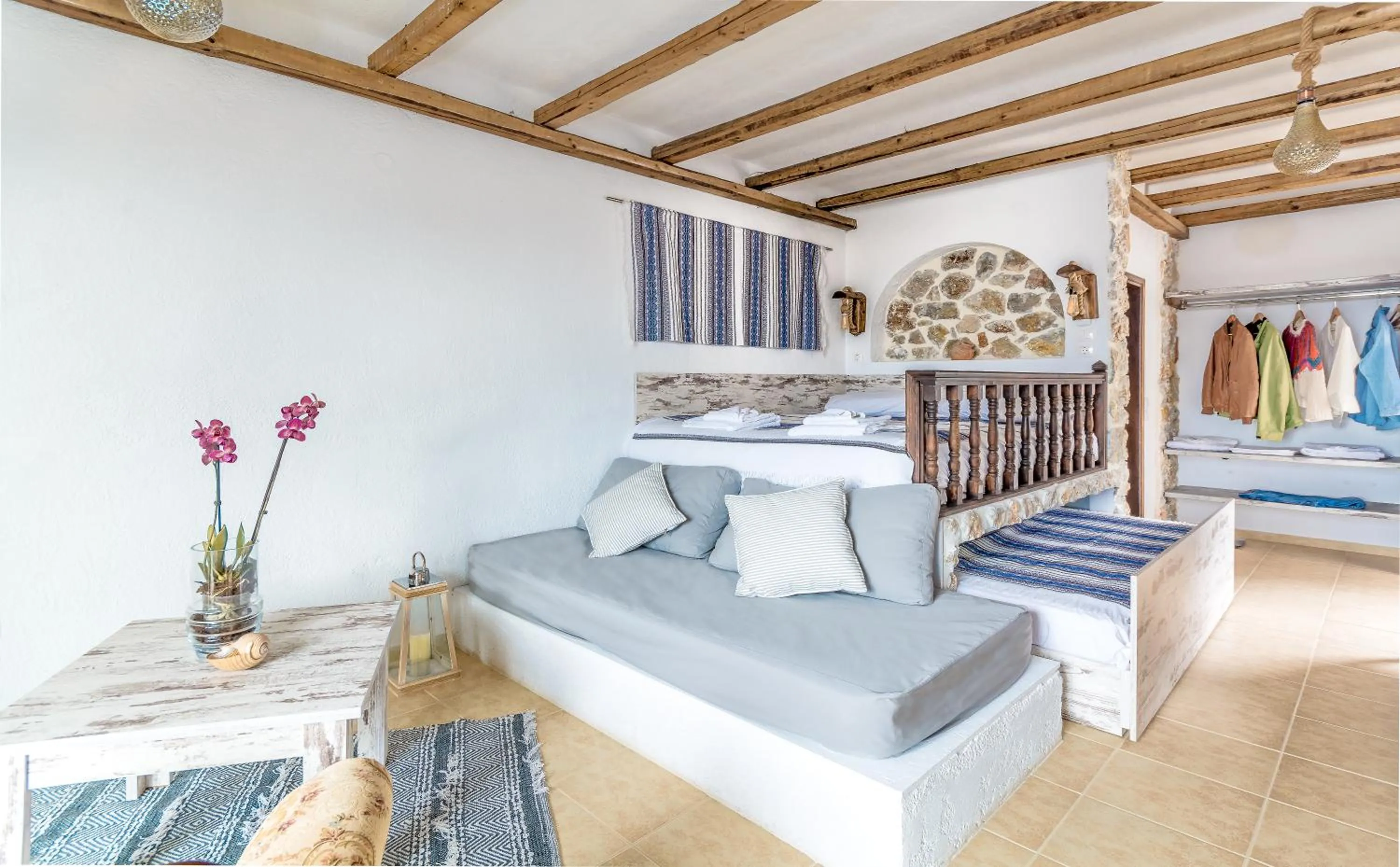 Living room, Bed in Limeri Traditional Guest House