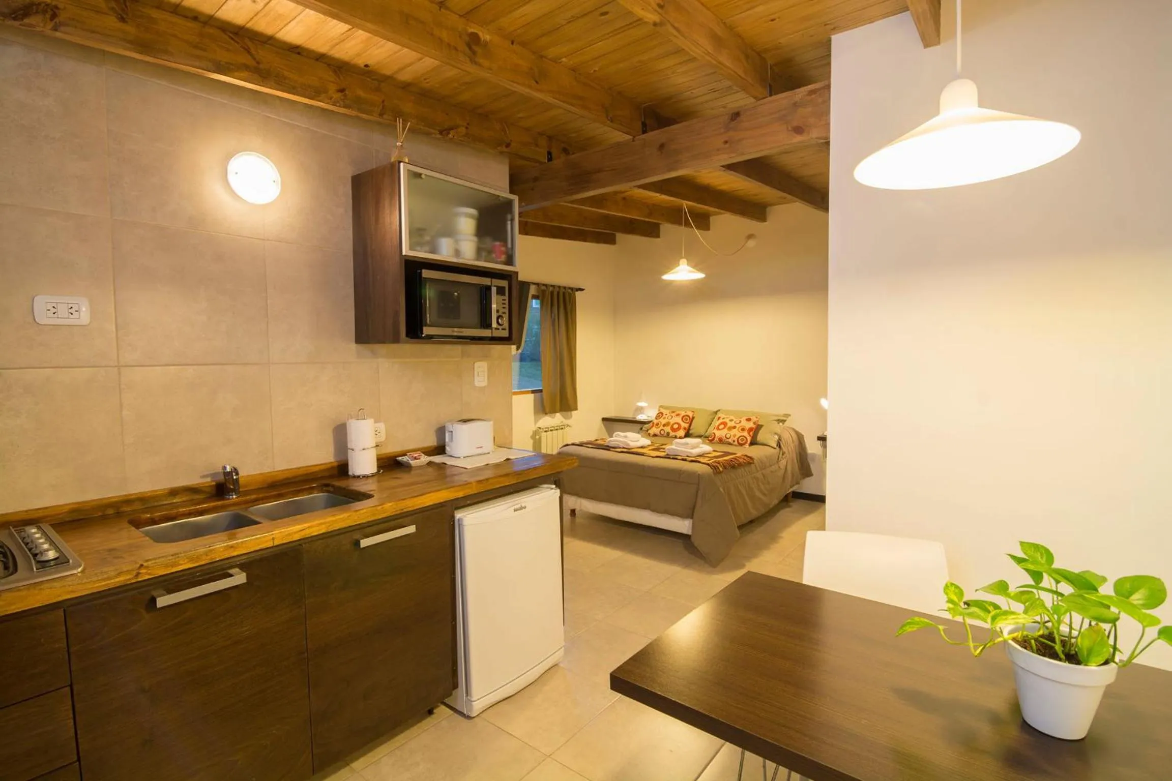 Kitchen or kitchenette in Posada y Cabañas El Barranco