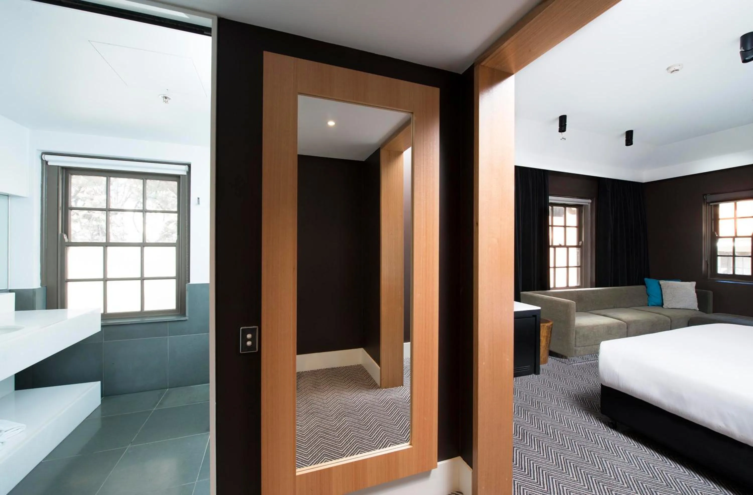 Decorative detail, Bed in Peppers Gallery Hotel