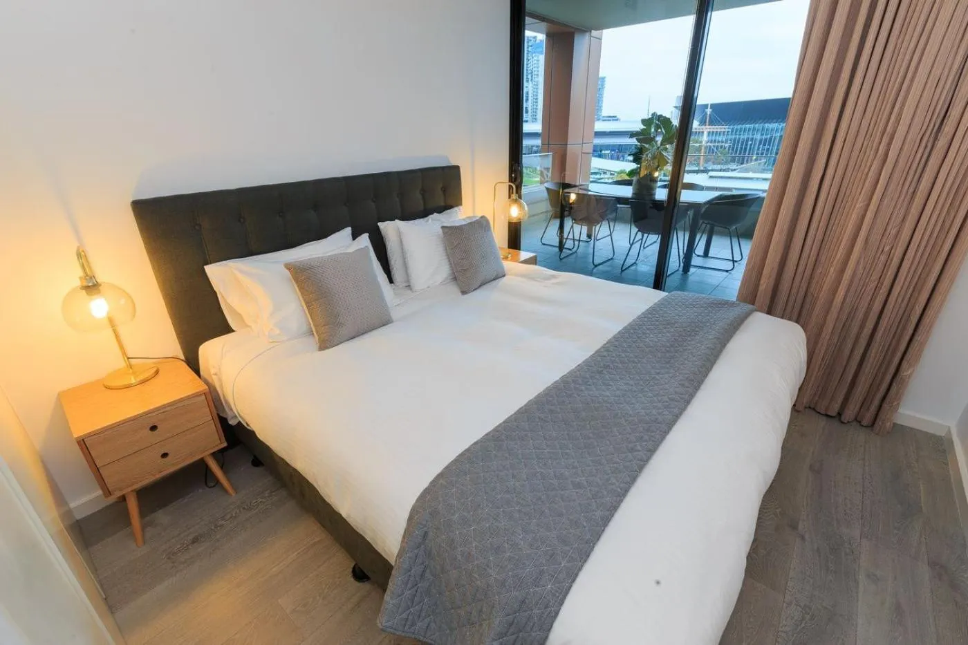 Bed in Waterfront Melbourne Apartments