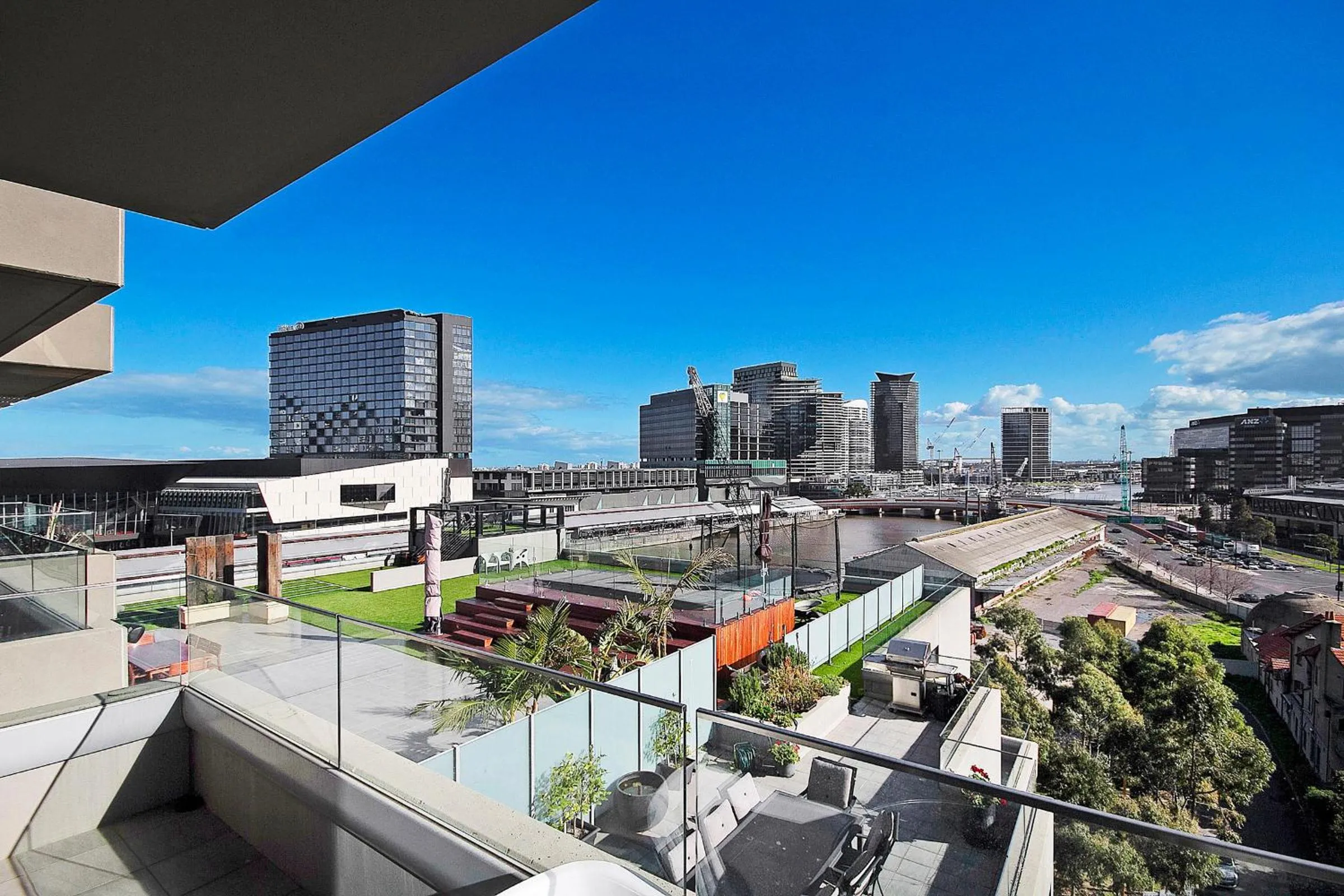 Balcony/Terrace in Waterfront Melbourne Apartments