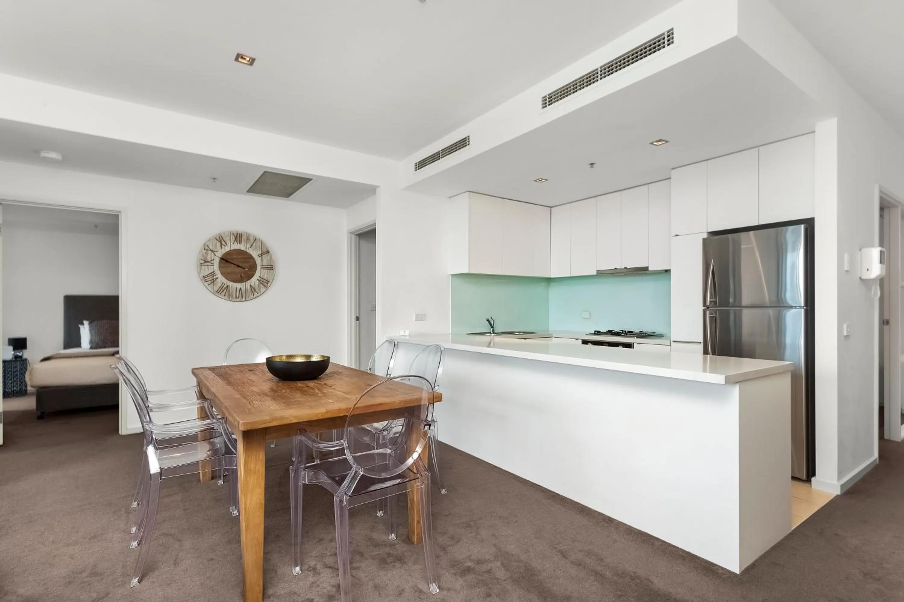 Kitchen or kitchenette in Waterfront Melbourne Apartments