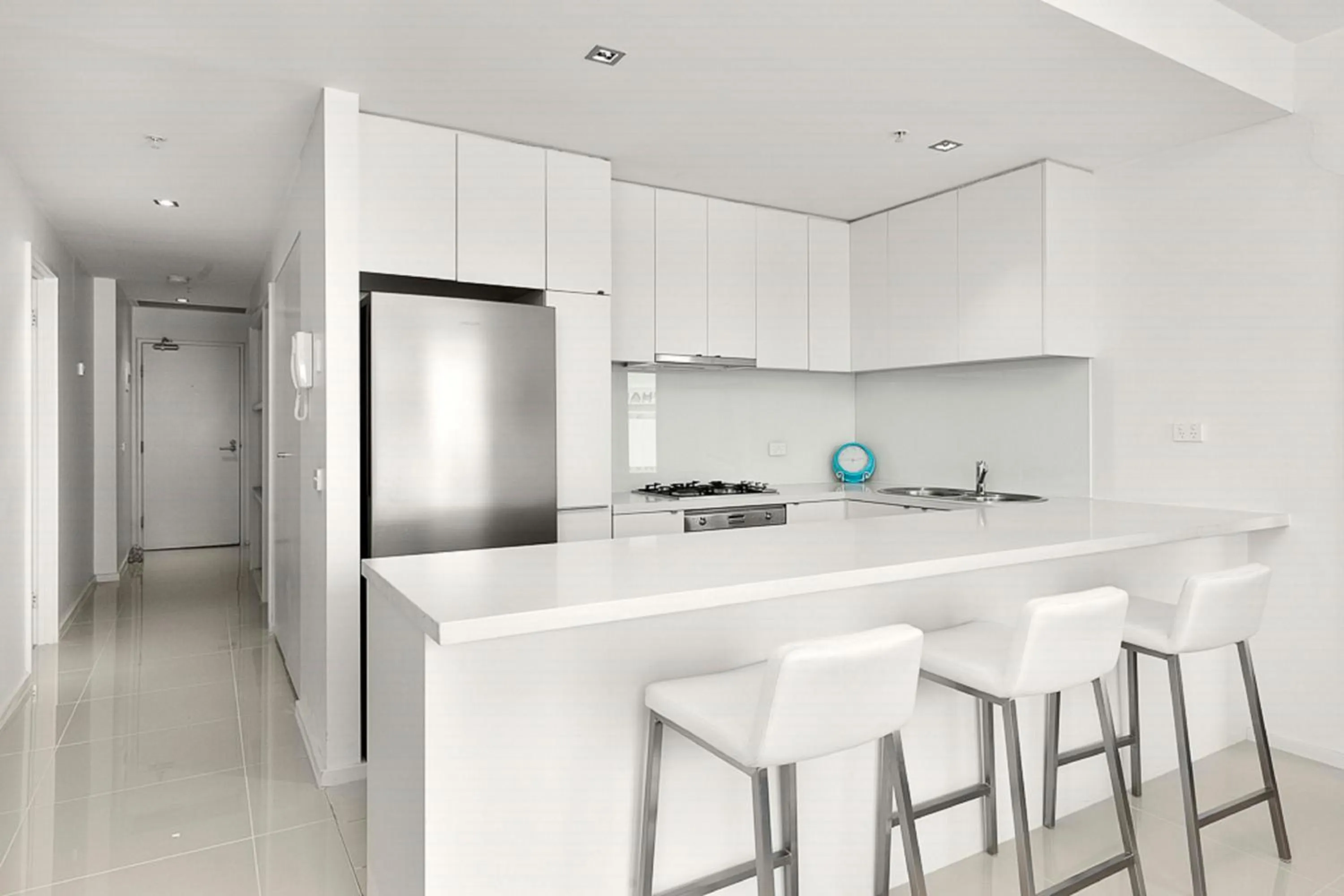 kitchen in Waterfront Melbourne Apartments