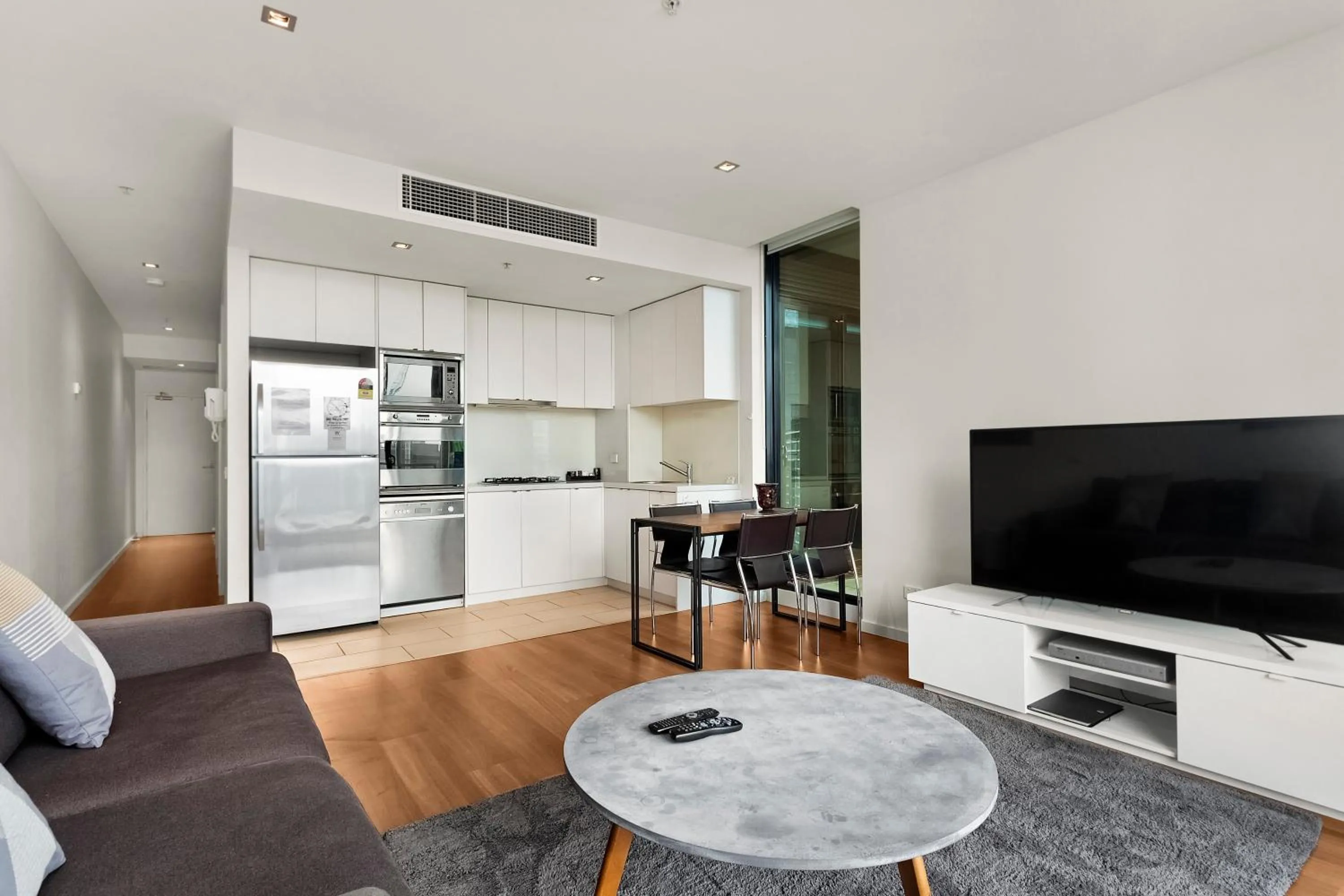 Living room in Waterfront Melbourne Apartments