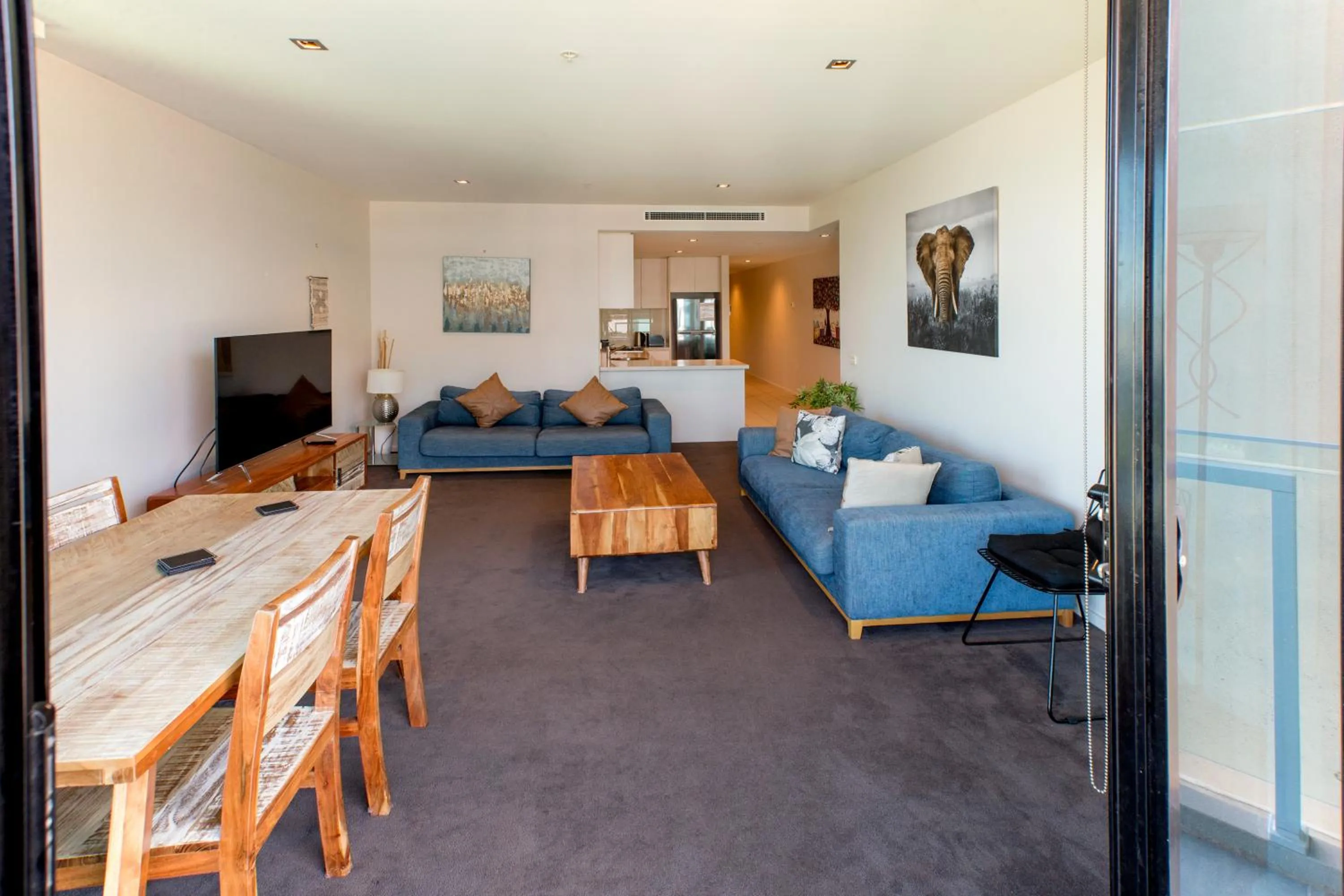 Living room in Waterfront Melbourne Apartments