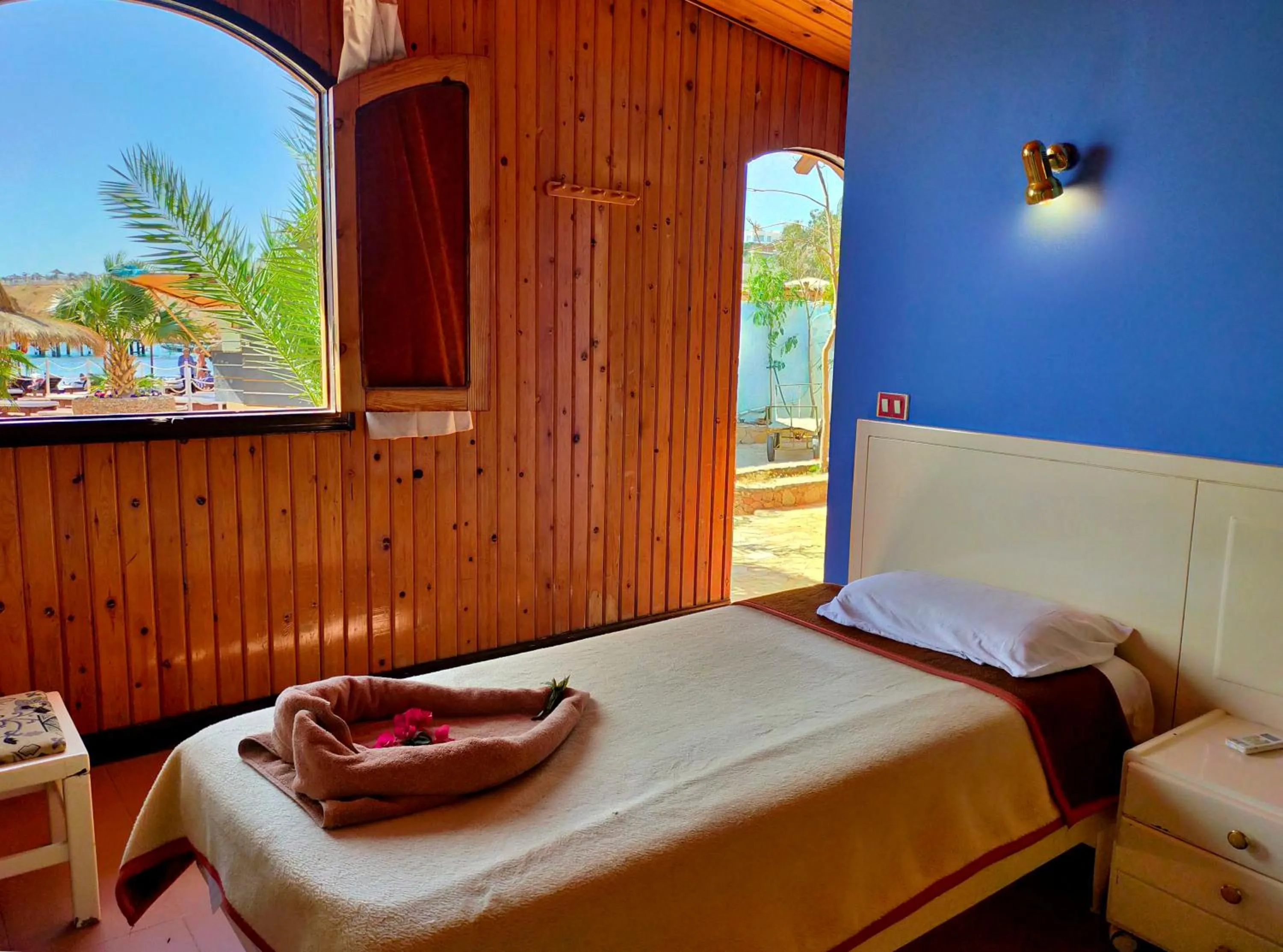 Bed in Umbi Sharks Bay Diving Village