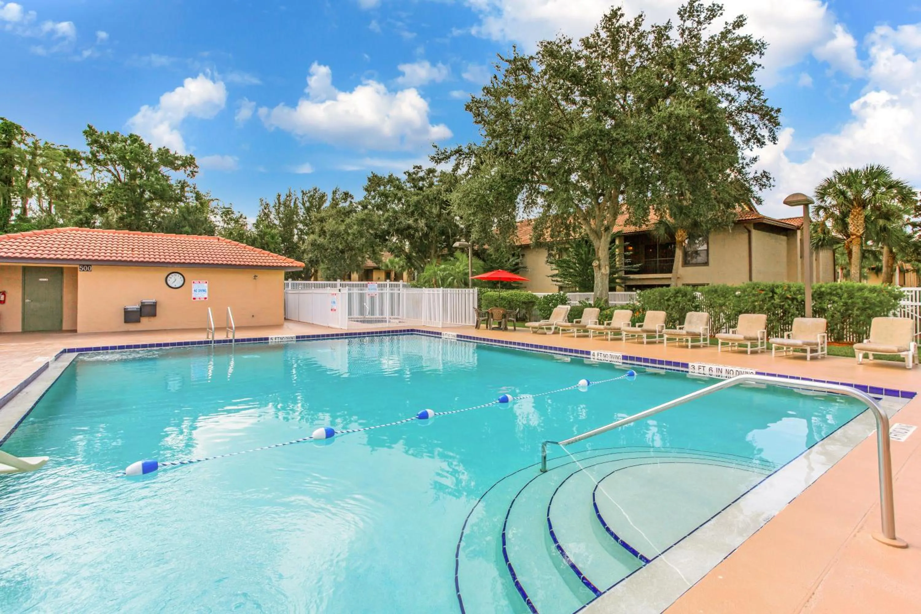 Pool view in Alhambra Villas
