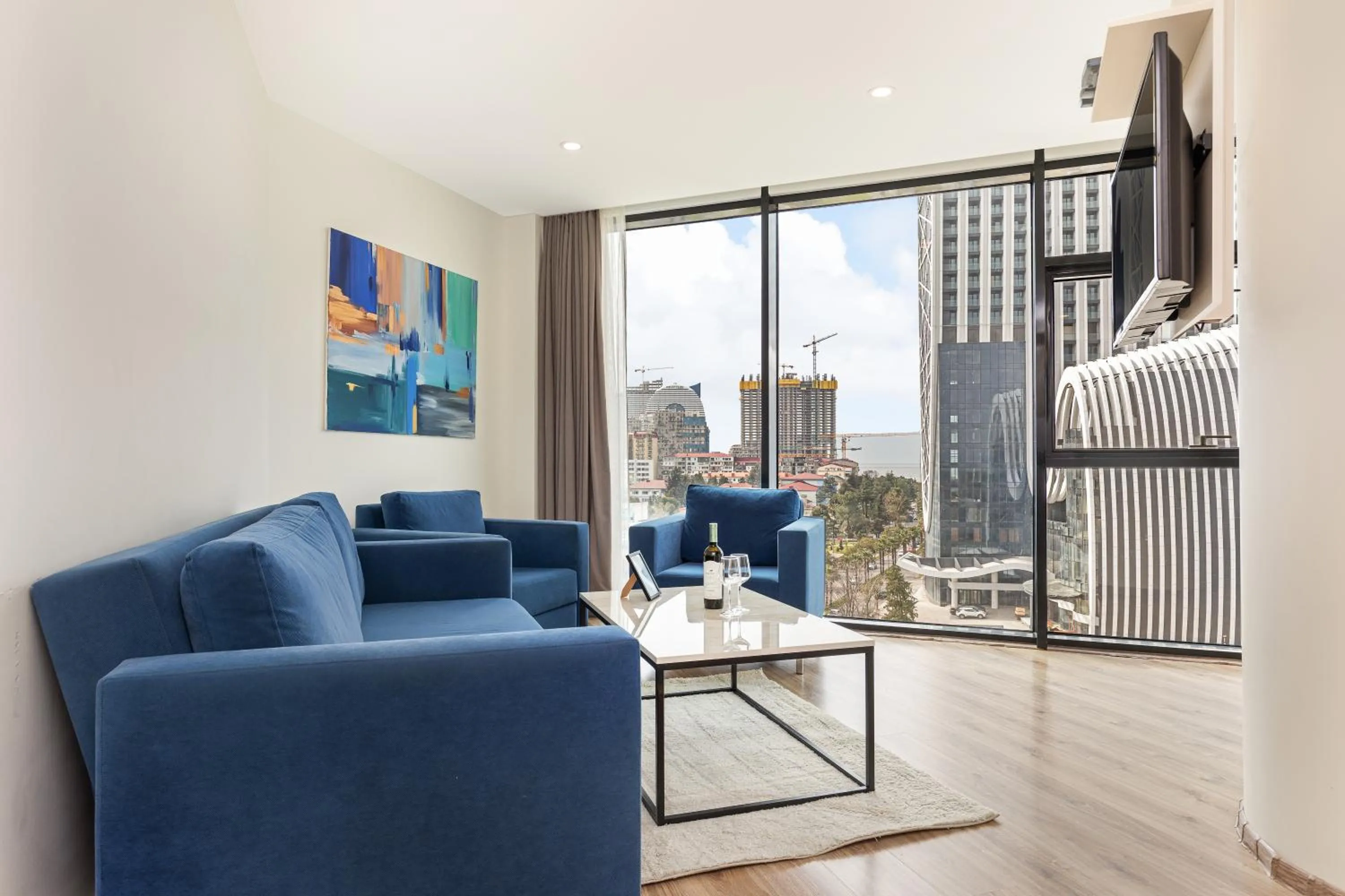 Living room in Bellevue Residence Suites