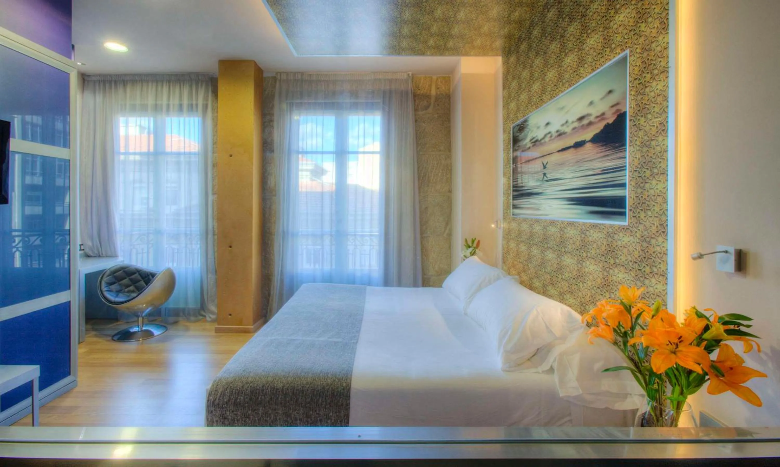 Bedroom, Bed in NH Ourense