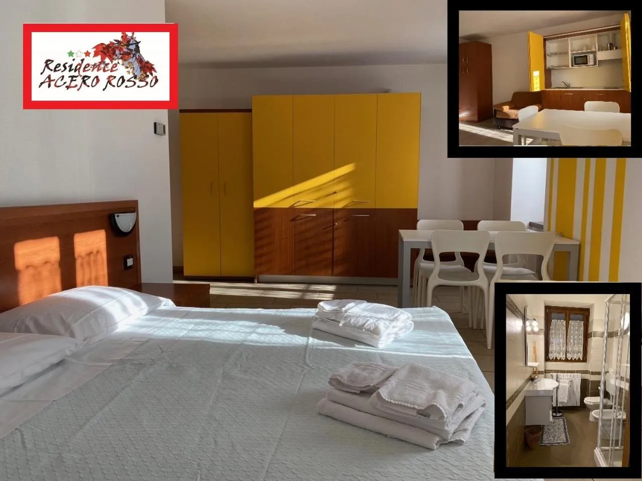 Photo of the whole room, Bed in Residence Acero Rosso