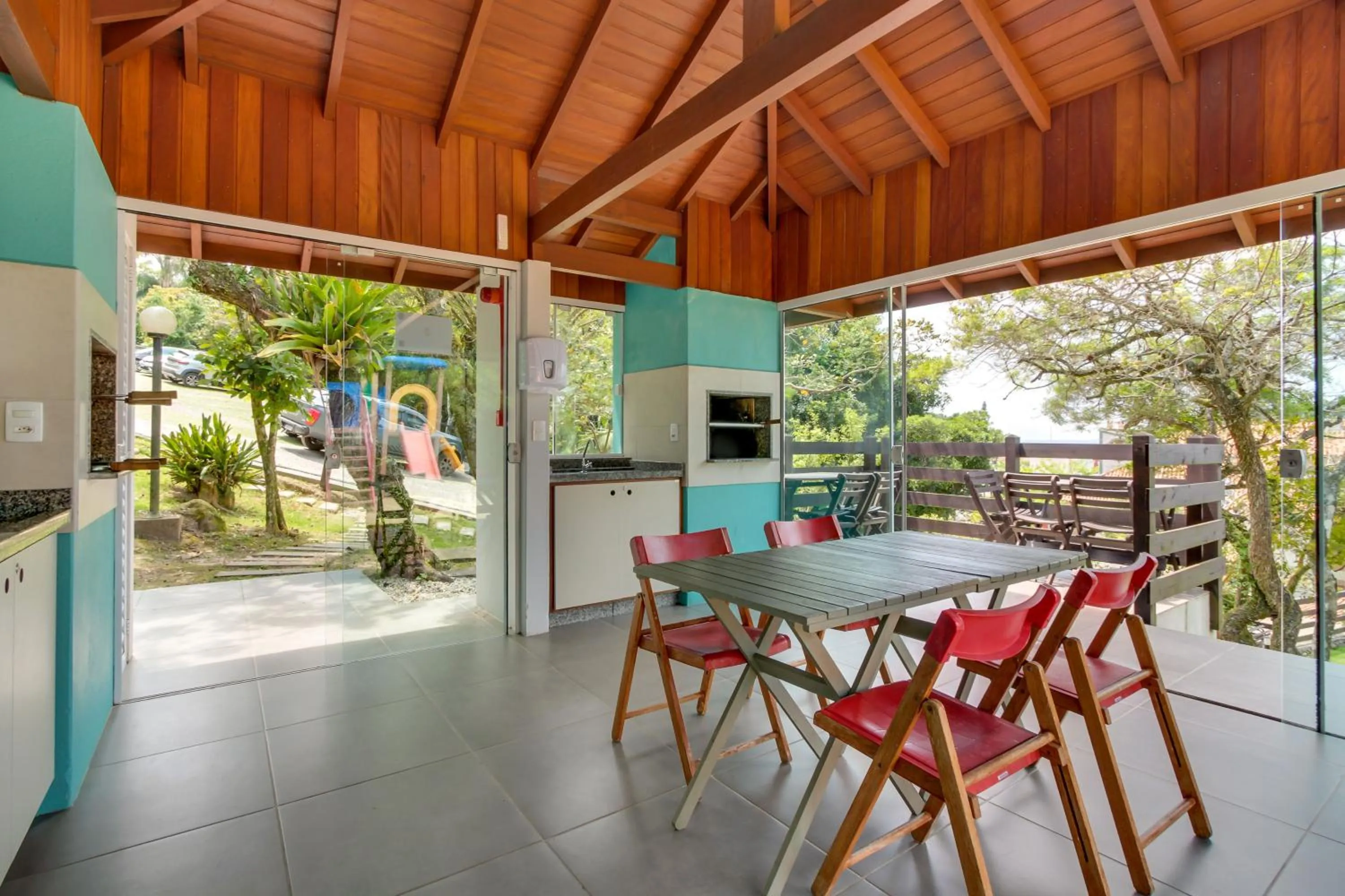 BBQ facilities in Pousada do Arvoredo