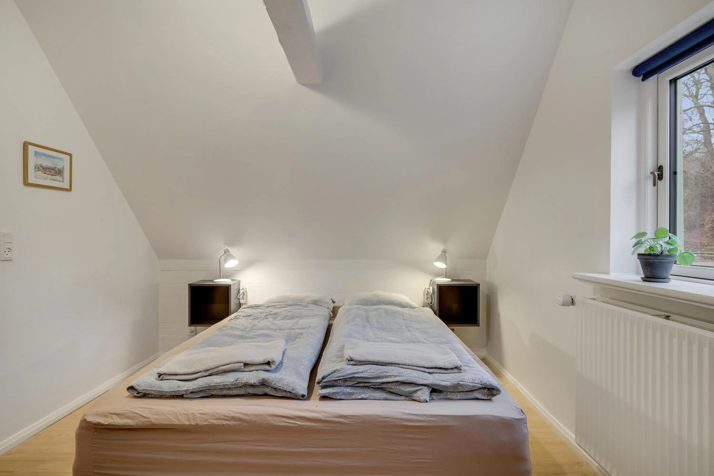 Bedroom, Bed in Hørhavegården B&B