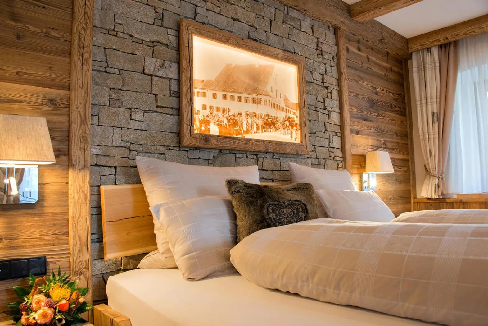 Decorative detail, Bed in Wellness-Hotel ADLER