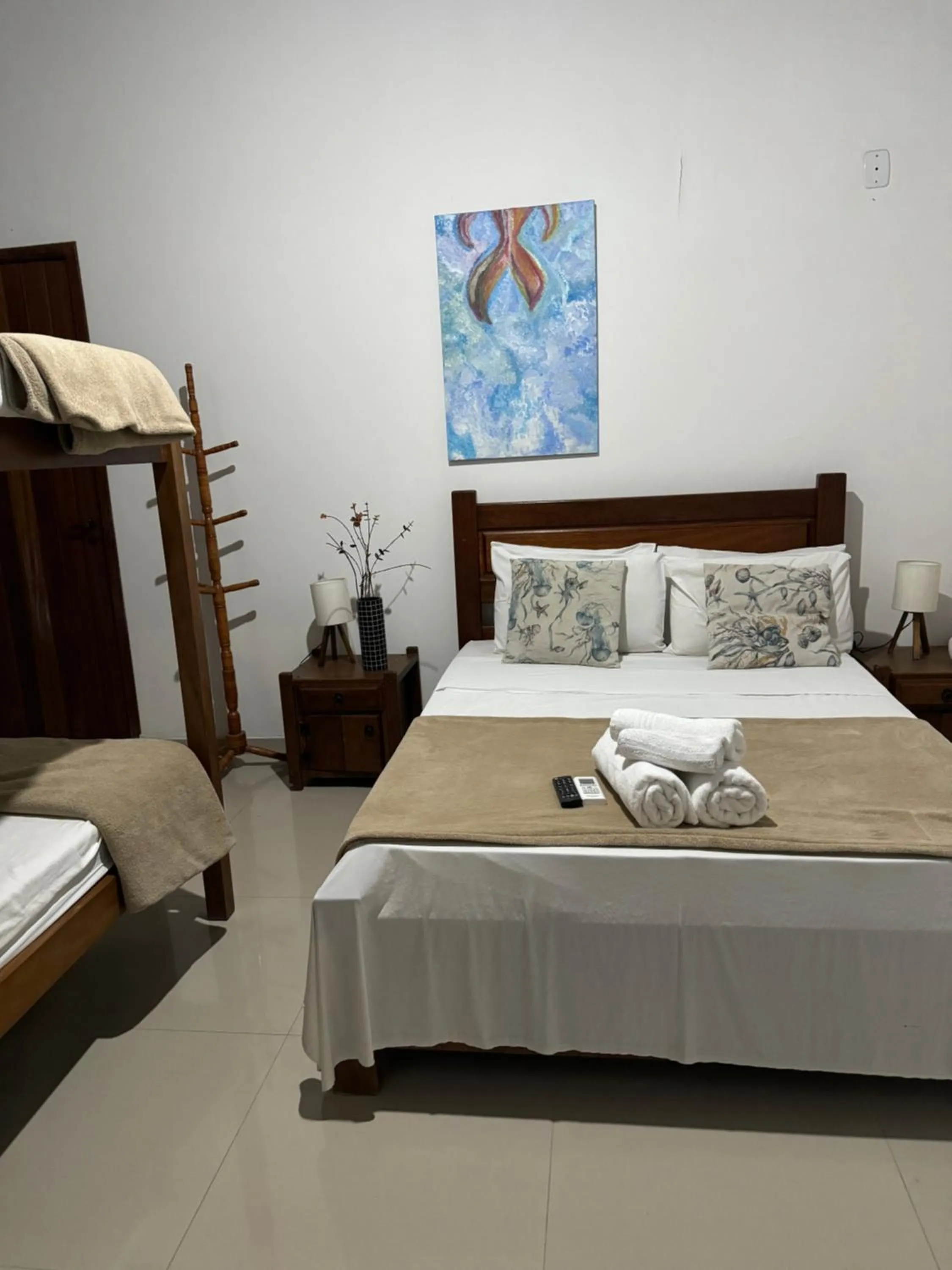 Bed in Pousada Sereia de Geriba