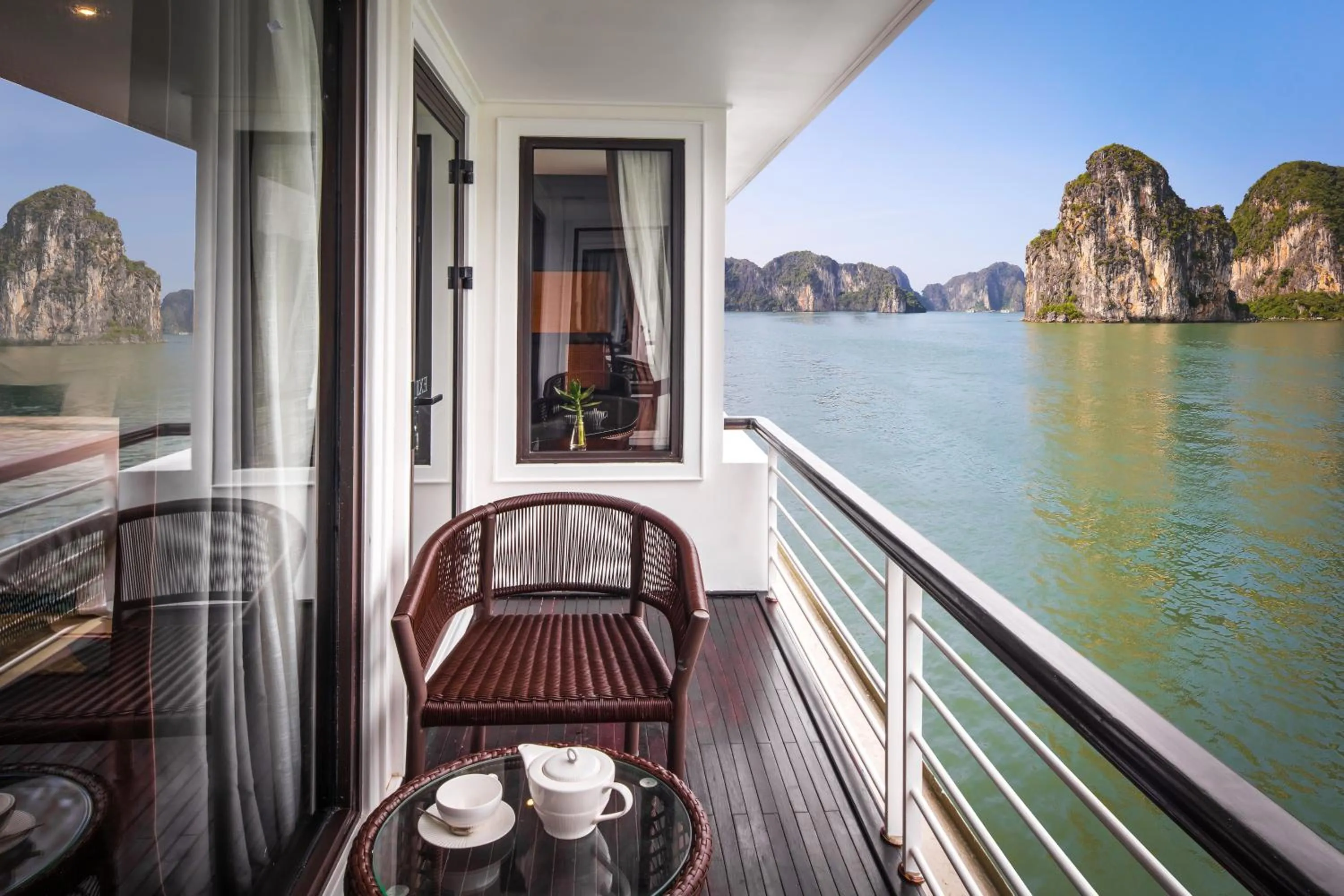 Seating area in Ambassador Cruise Halong Bay