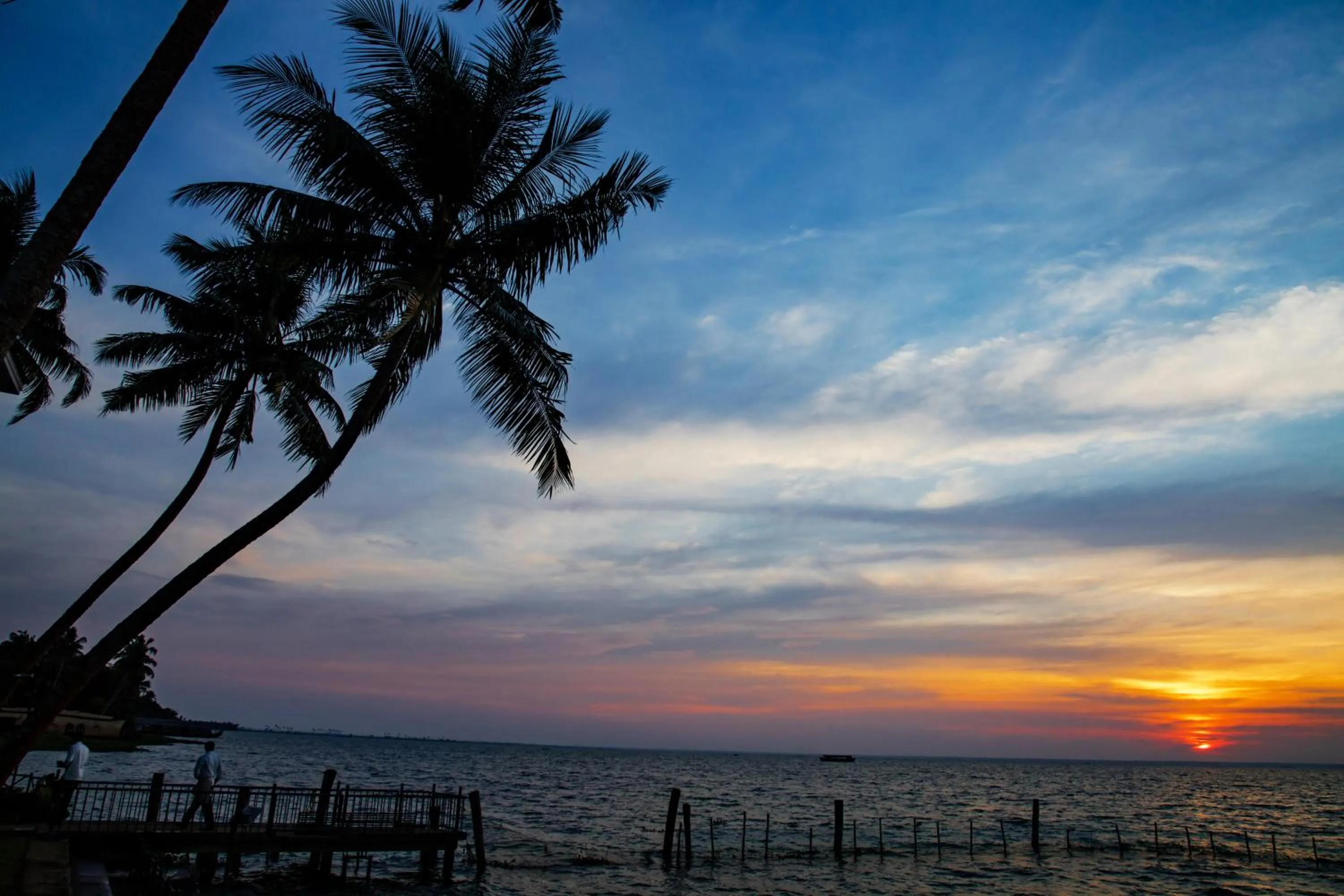 Sunset in Backwater Ripples Kumarakom