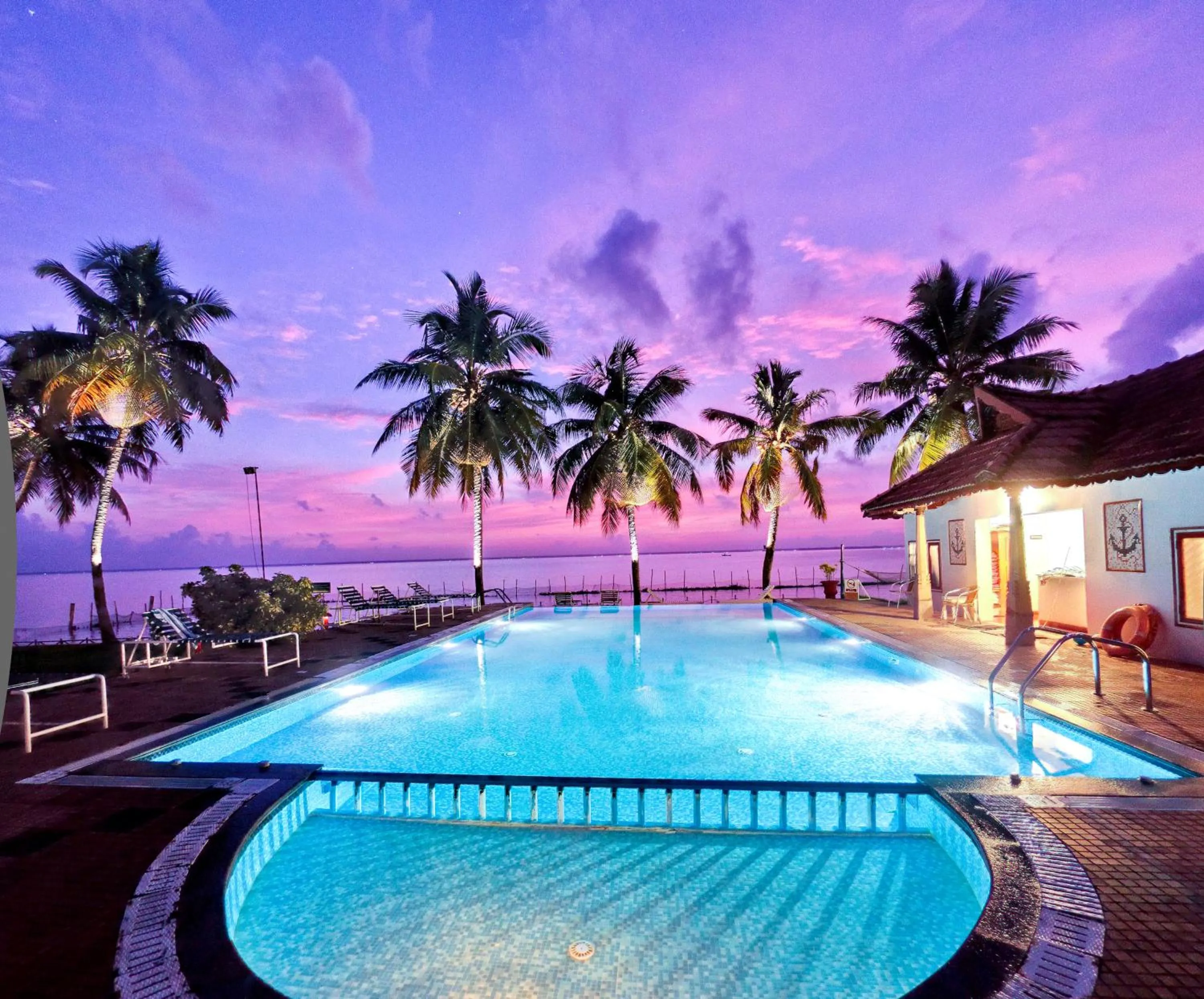 Swimming pool in Backwater Ripples Kumarakom