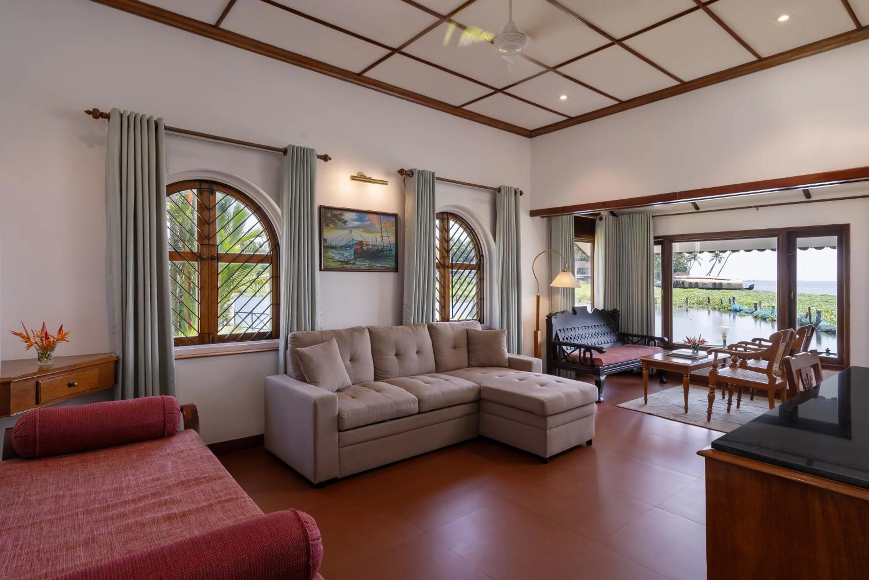 Living room in Backwater Ripples Kumarakom