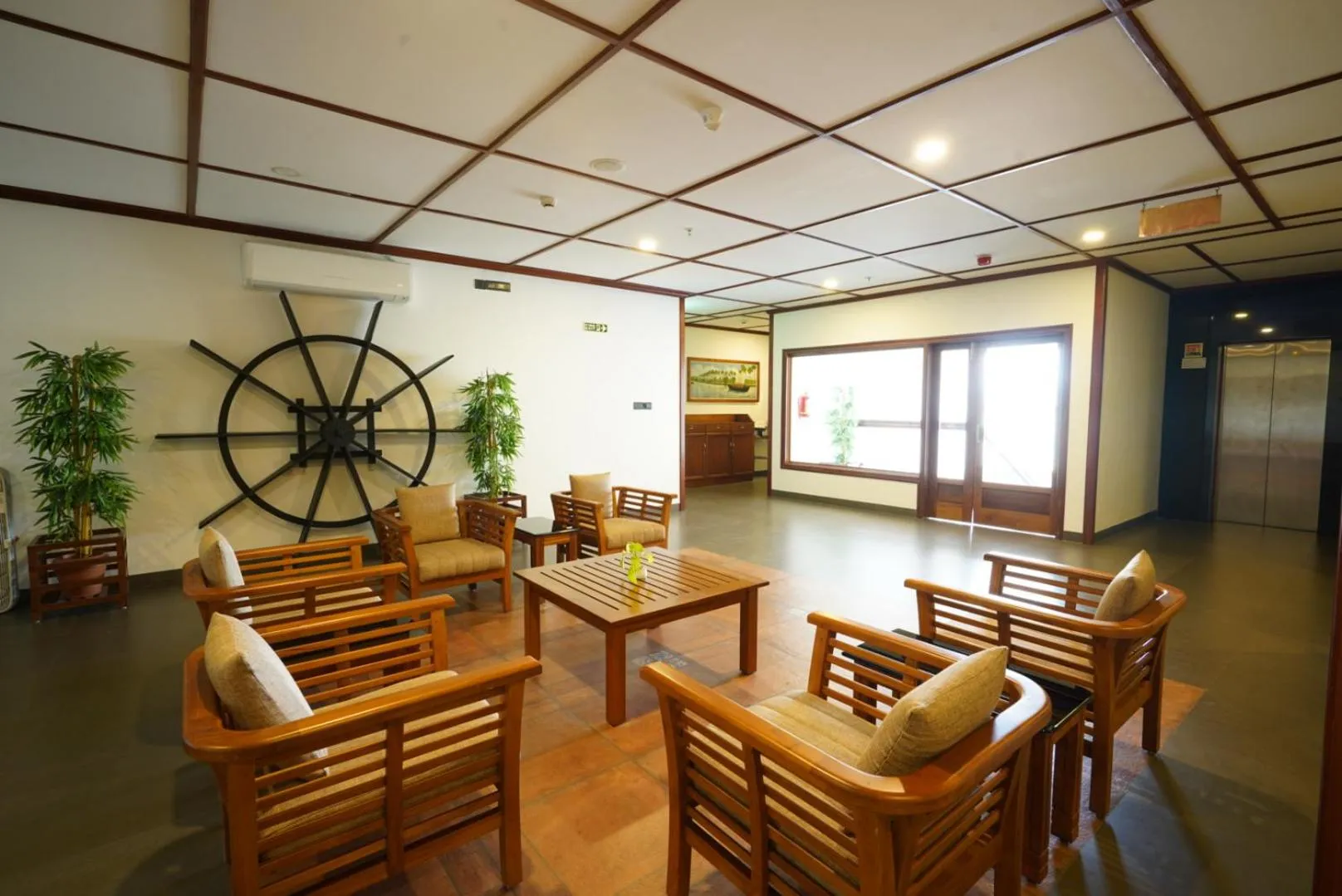 Seating area in Backwater Ripples Kumarakom