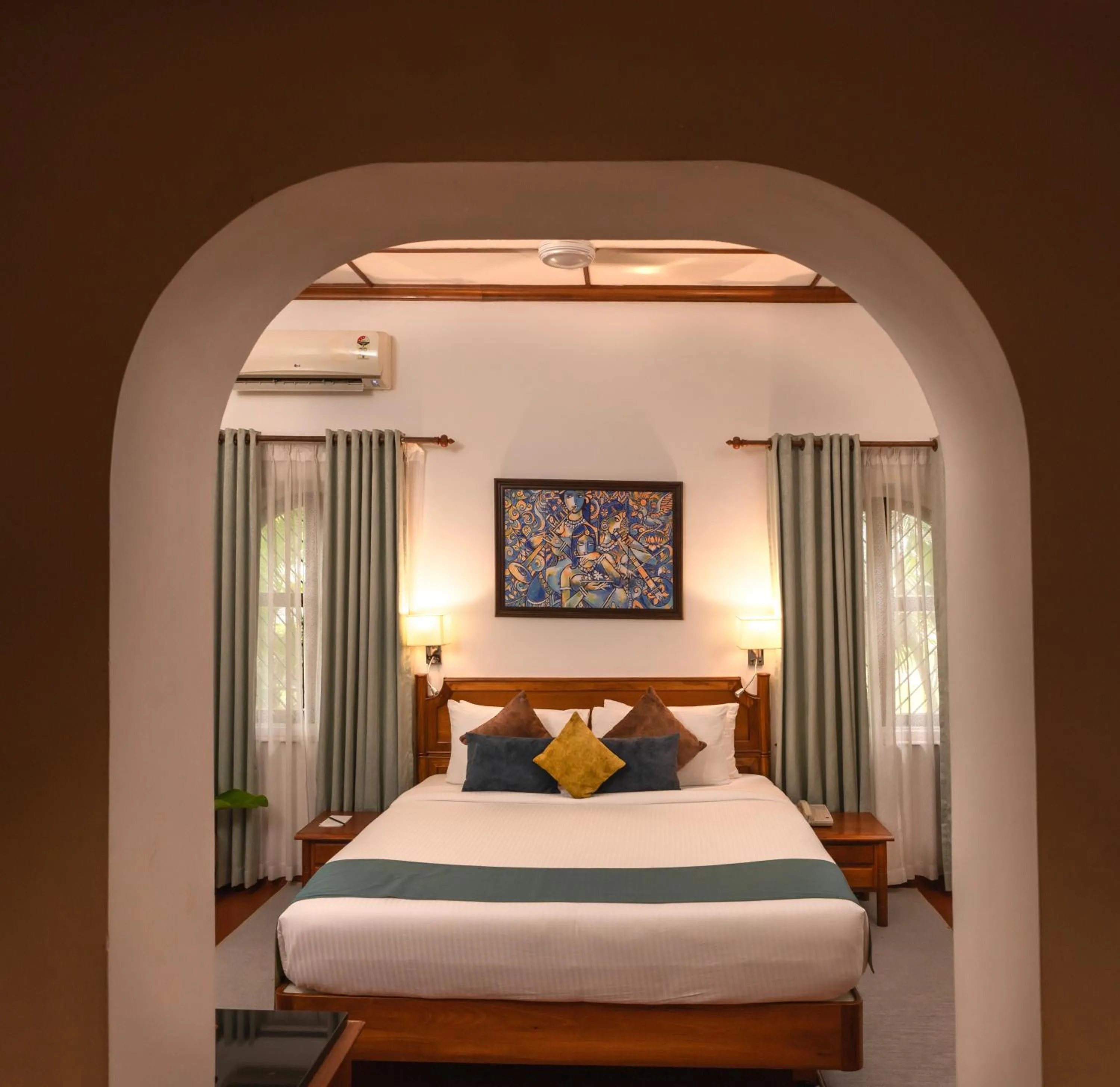 Bedroom, Bed in Backwater Ripples Kumarakom