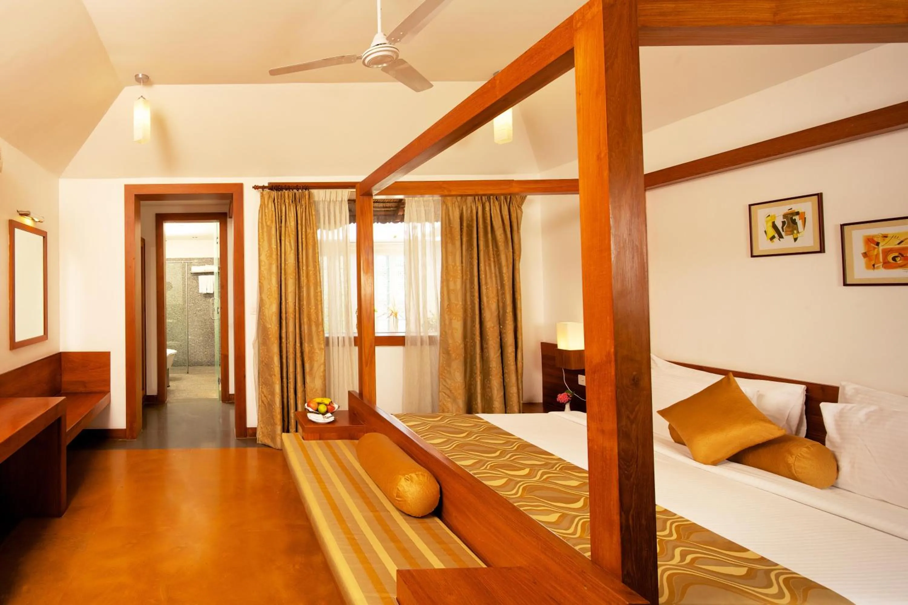 View (from property/room), Bed in Le Pondy