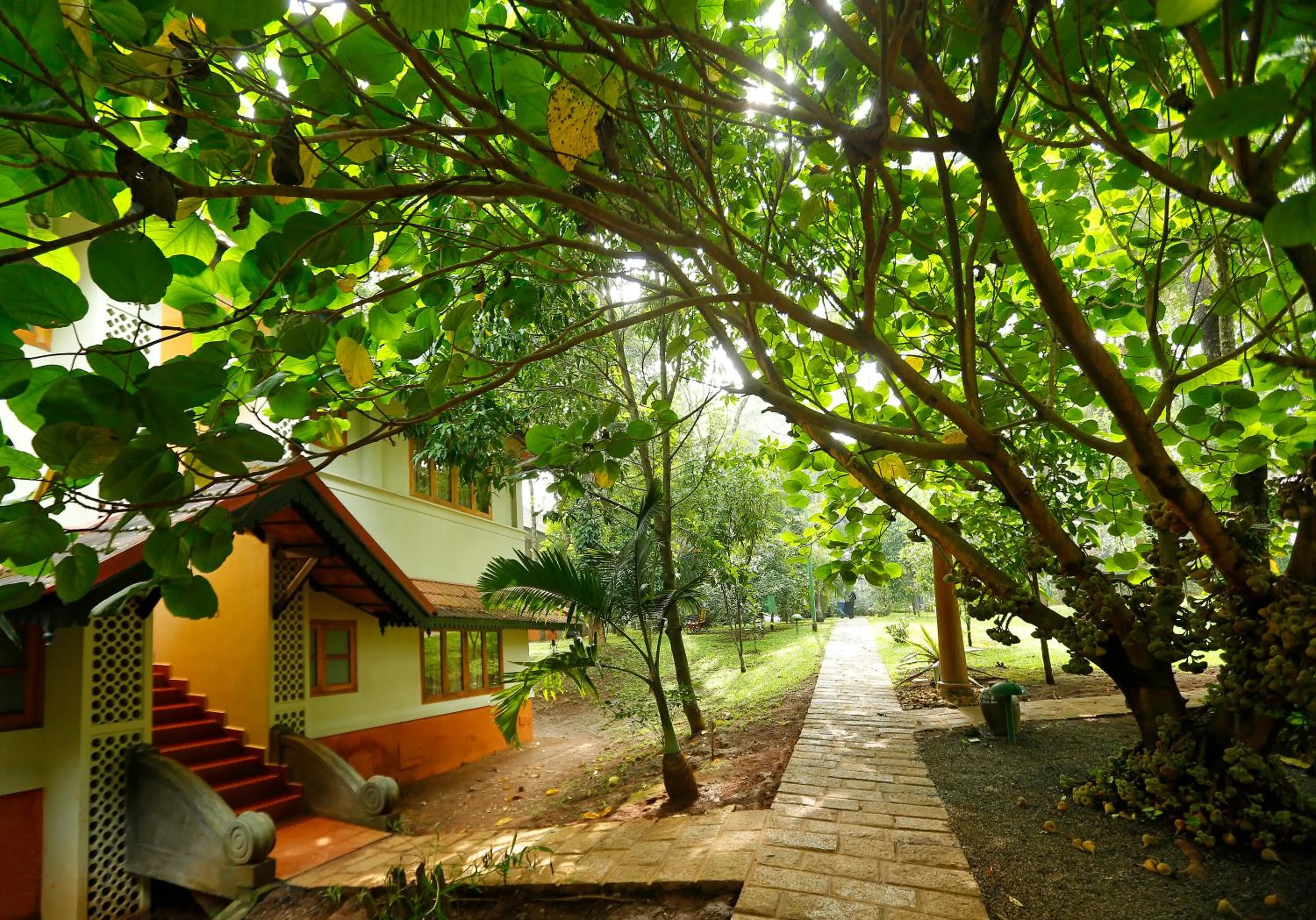 Facade/entrance in Greenwoods Resort, Thekkady