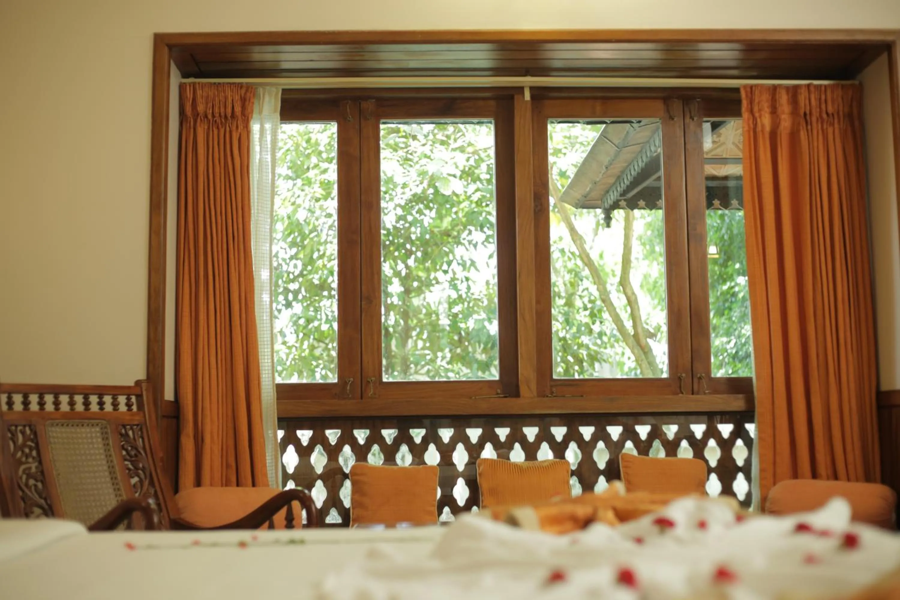 Garden view, Bed in Greenwoods Resort, Thekkady