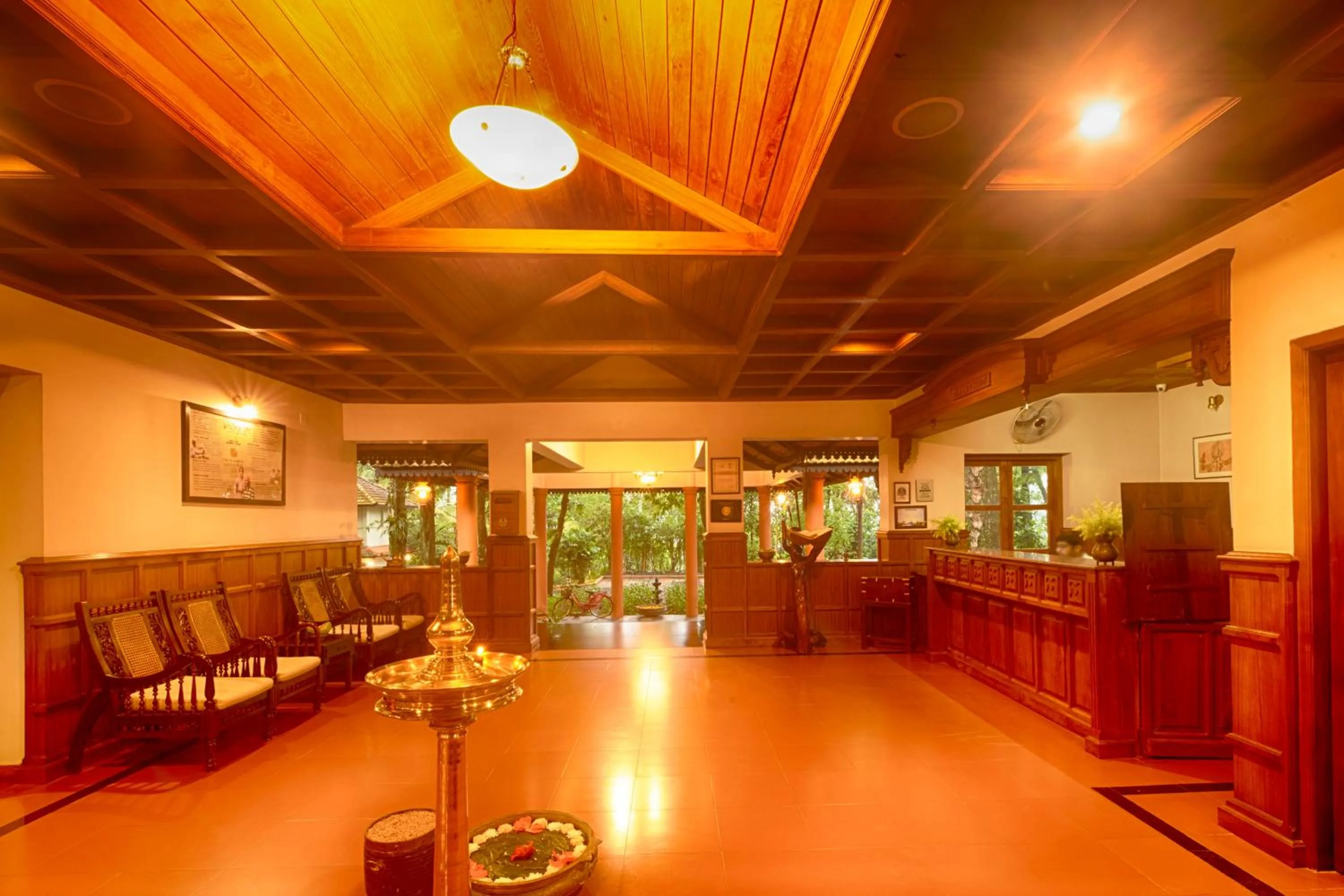 Lobby or reception in Greenwoods Resort, Thekkady