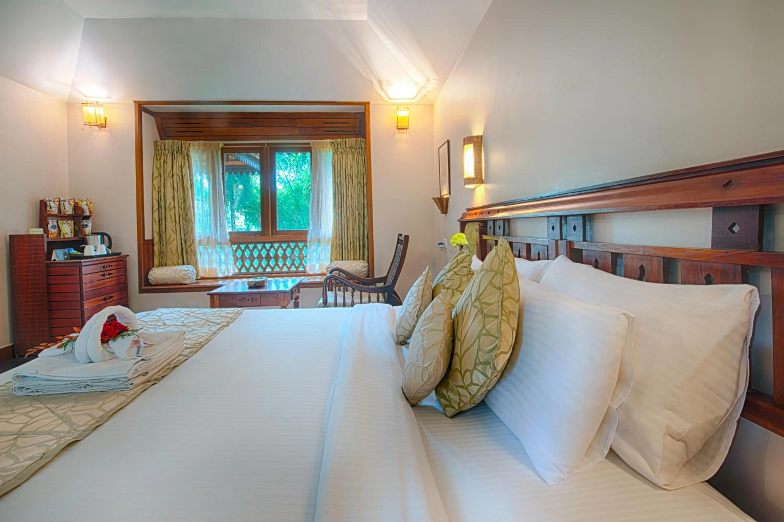 Photo of the whole room, Bed in Greenwoods Resort, Thekkady