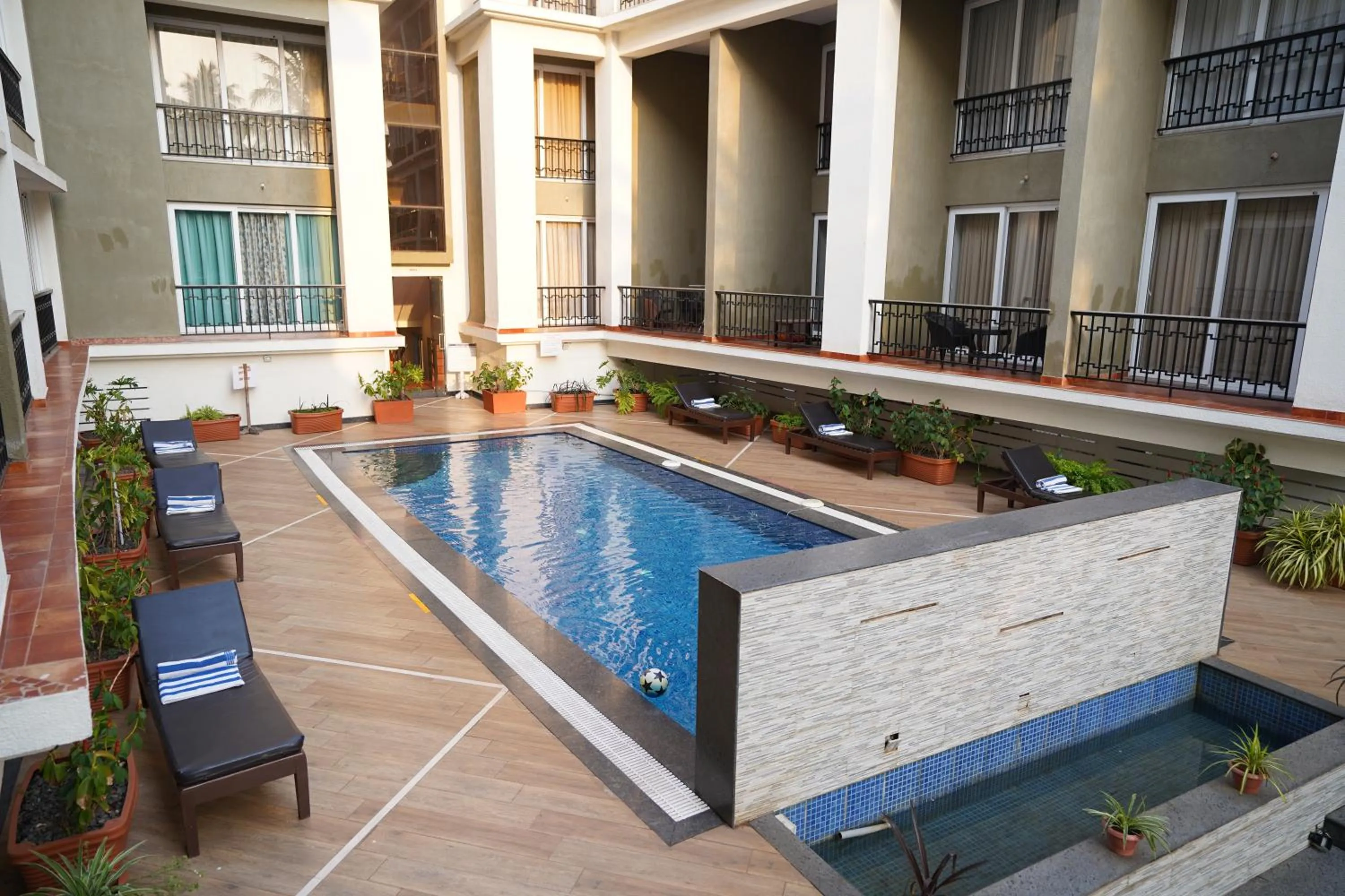 Pool view in Bellagio Rezidencia 1 BHK Service Apartments