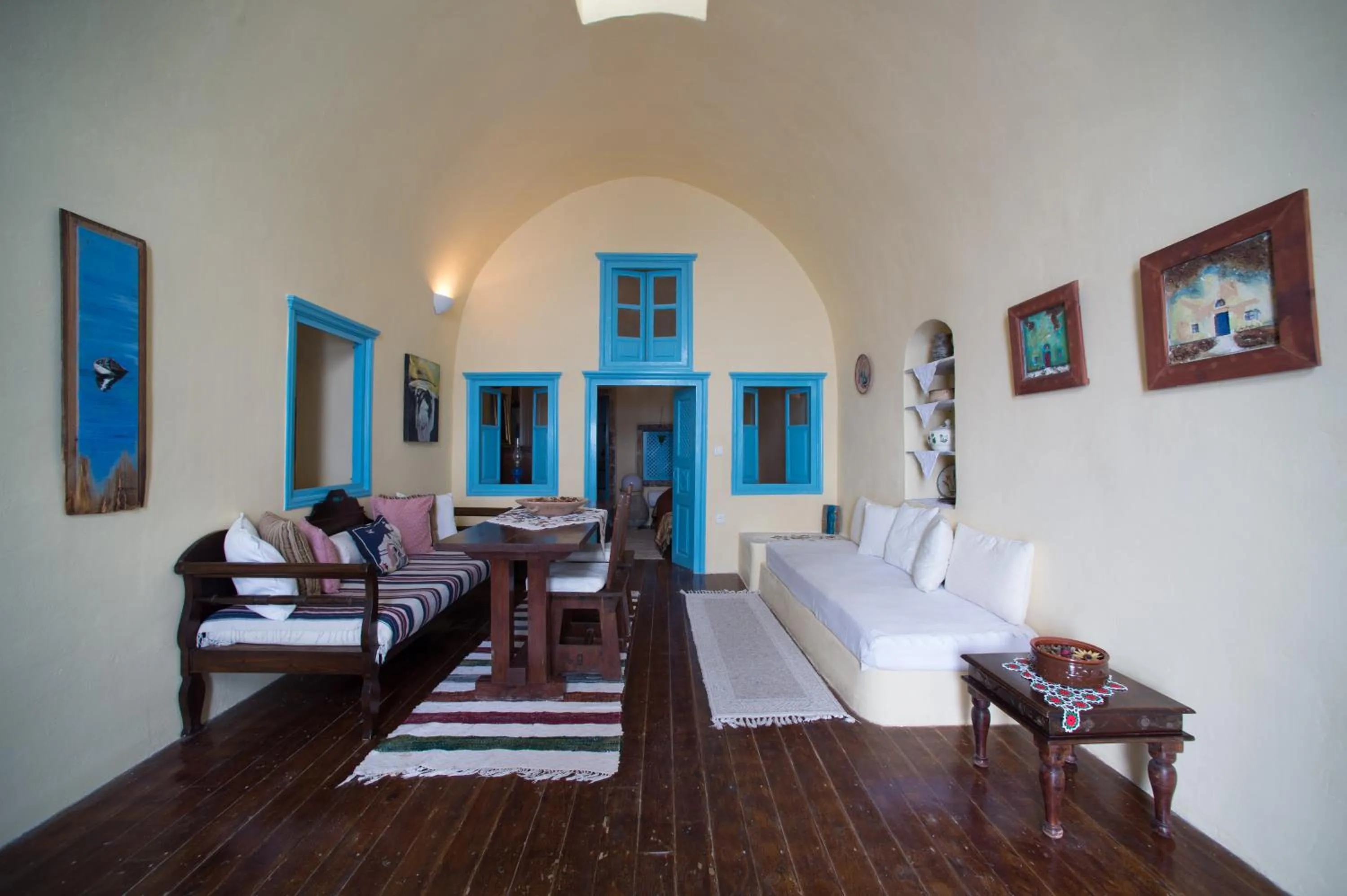 Living room, Bed in Zoe Aegeas Traditional houses