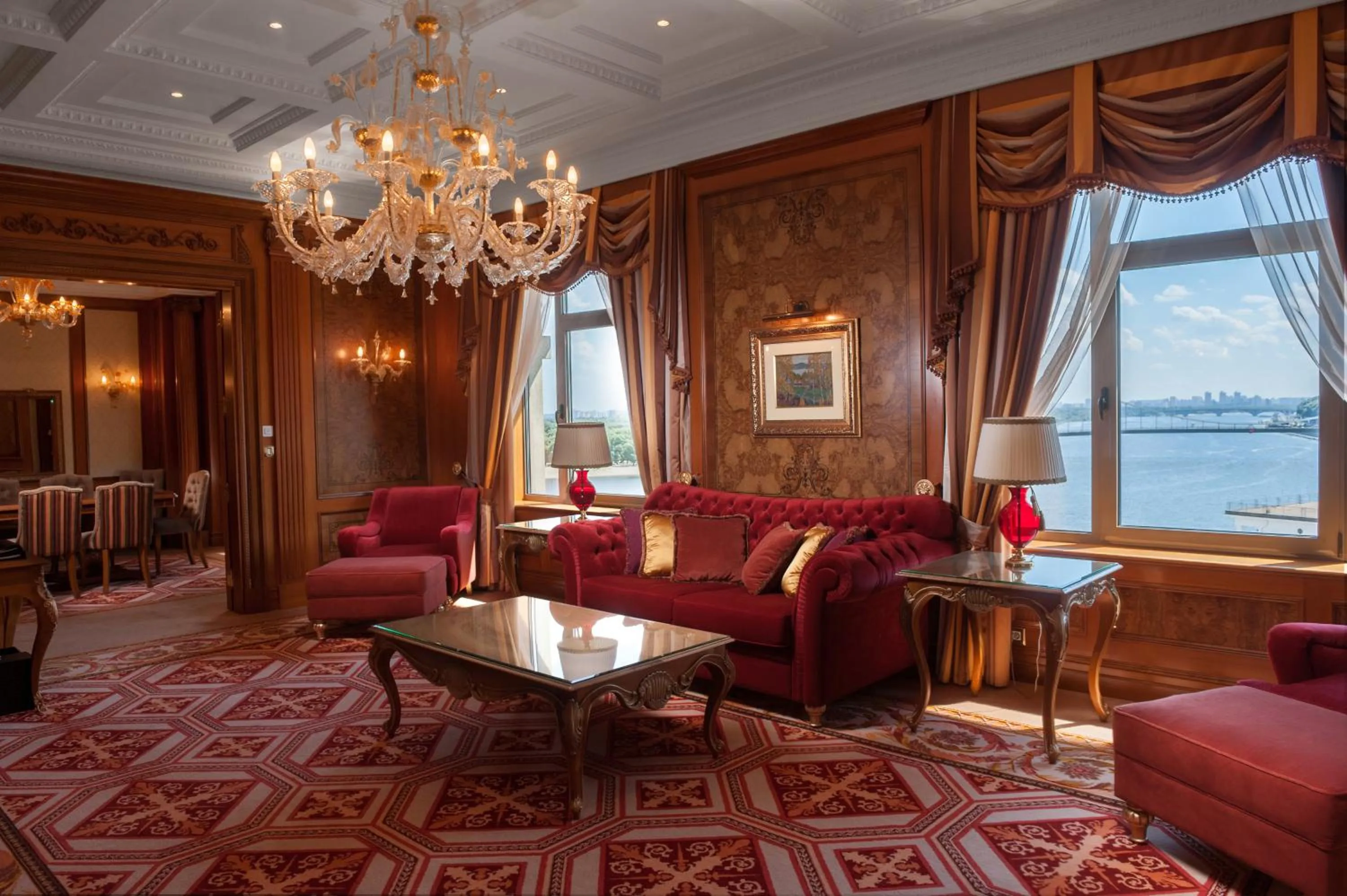 Seating area in Fairmont Grand Hotel Kyiv