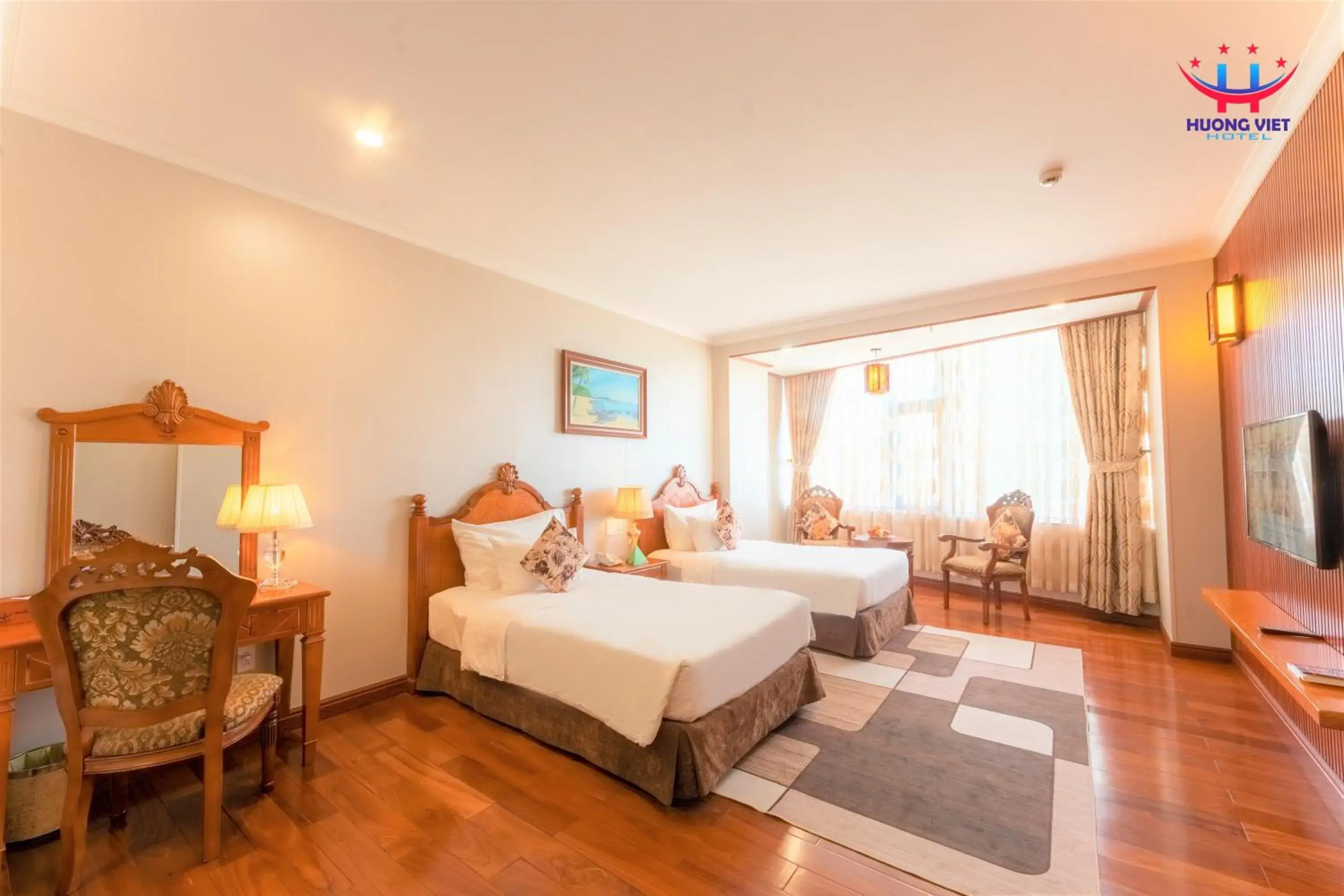Luxury Twin Room With Ocean View in Huong Viet Hotel Quy Nhon - Beachfront Luxury Twin Room With Ocean View in Huong Viet Hotel Quy Nhon - Beachfront