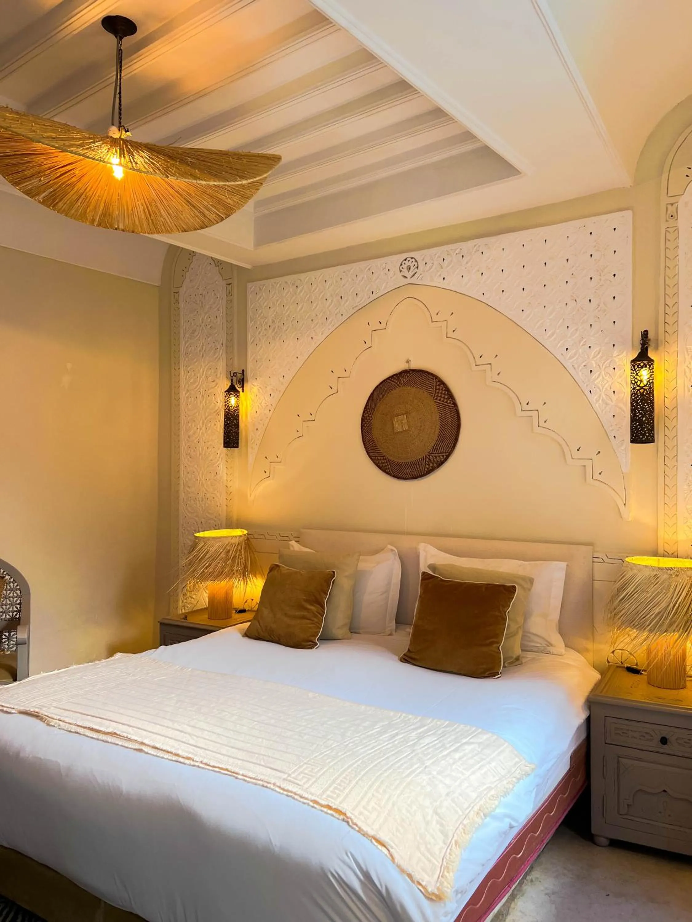 Bed in Riad Jonan & Spa