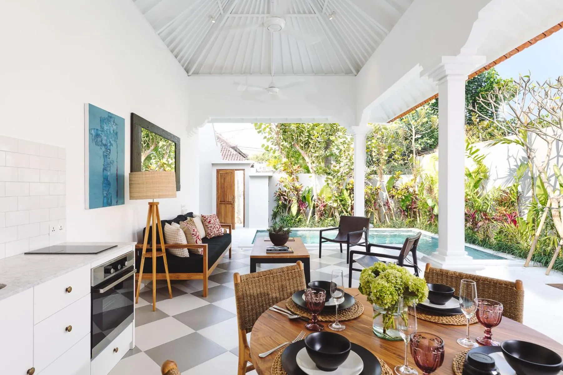 Living room in Villa Luma