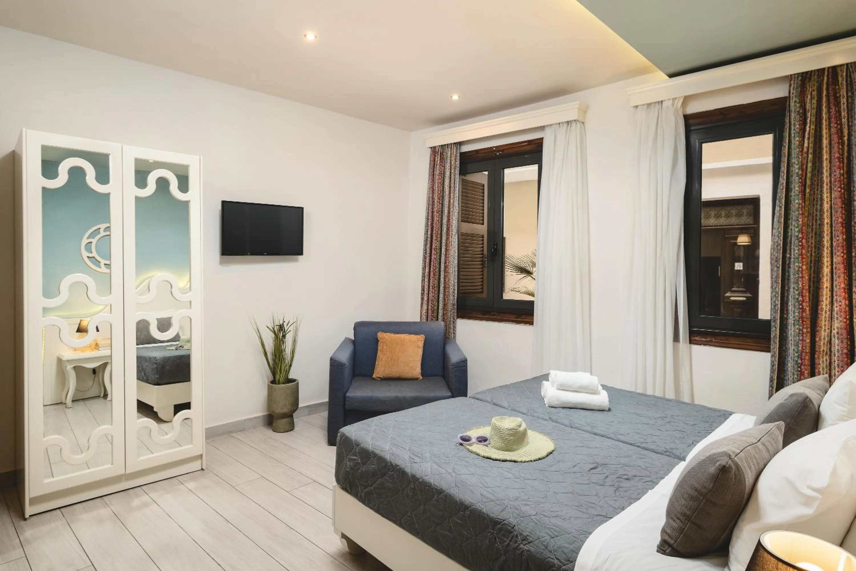 Bed in Elia Palazzo Hotel