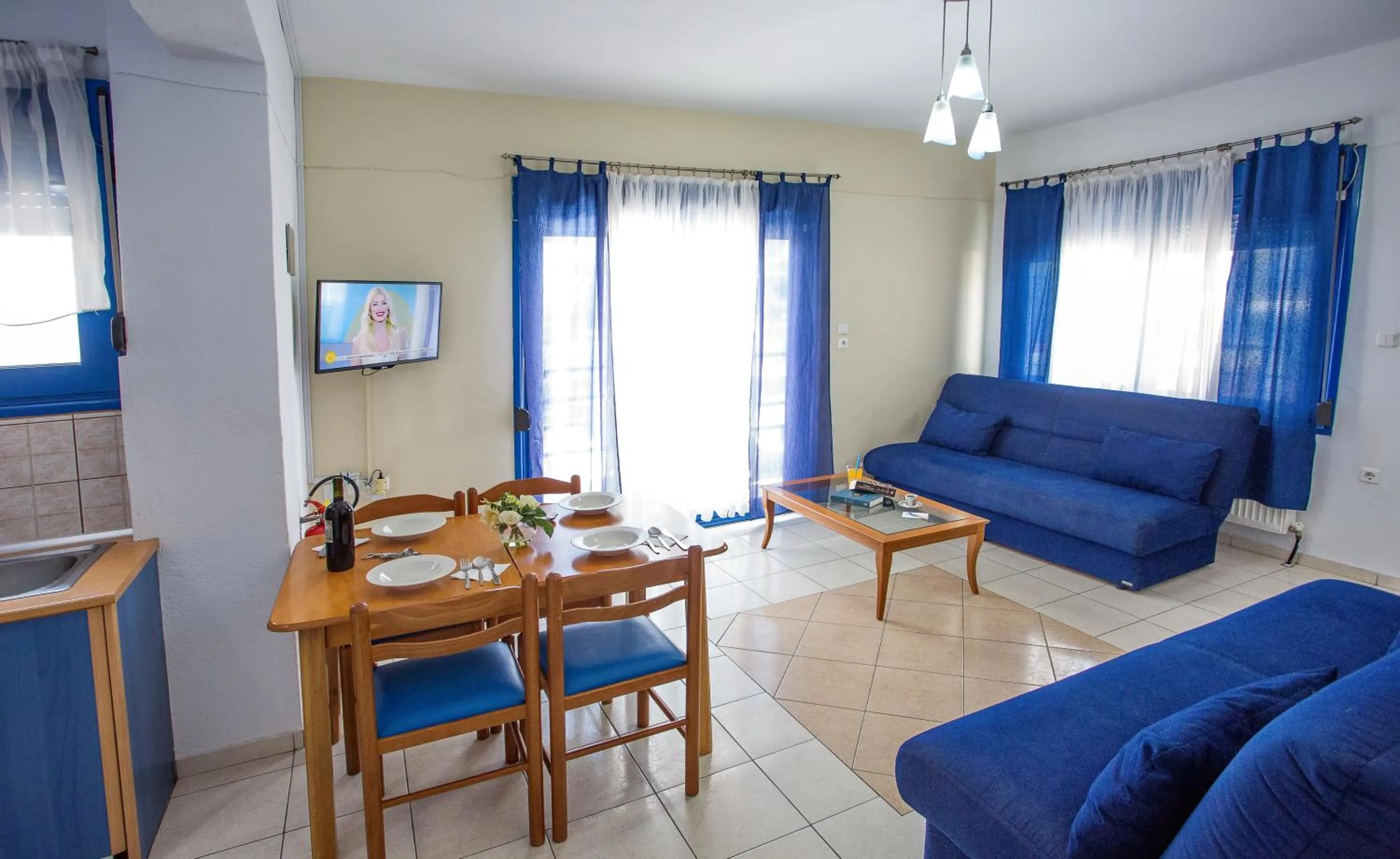 Living room in The Blue Beach Apartments